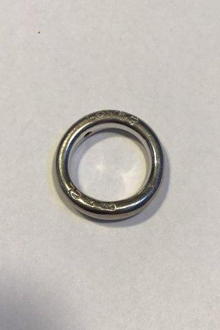 Ole Lynggaard Anello d'amore n. 4 in oro bianco 18 kt con brillante In condizioni buone in vendita a Copenhagen, DK