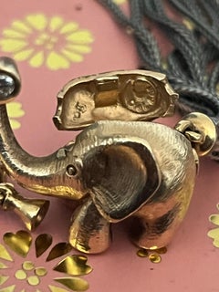 ole lynggaard elephant diamond pendant medium size