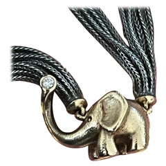 ole lynggaard elephant diamond pendant medium size
