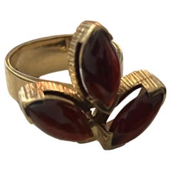 ole lynggaard garnet ring 14k gold