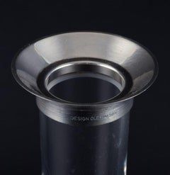 Ole Palsby for Georg Jensen, wine decanter in clear glass and sterling silver.