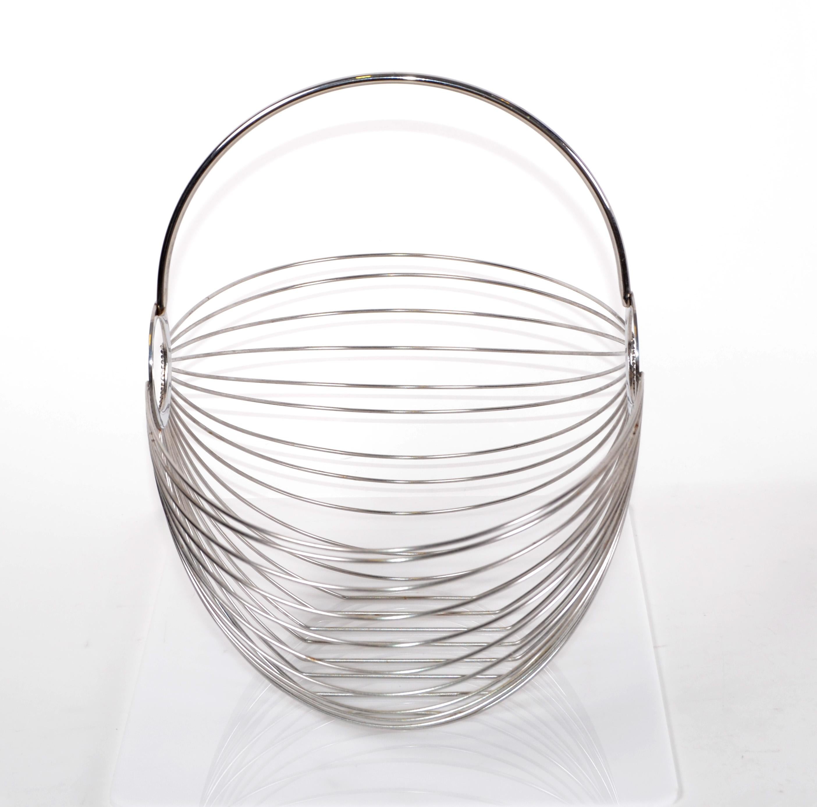 Ole Palsby Cestino decorativo moderno scandinavo in acciaio inox Copenaghen in vendita 3