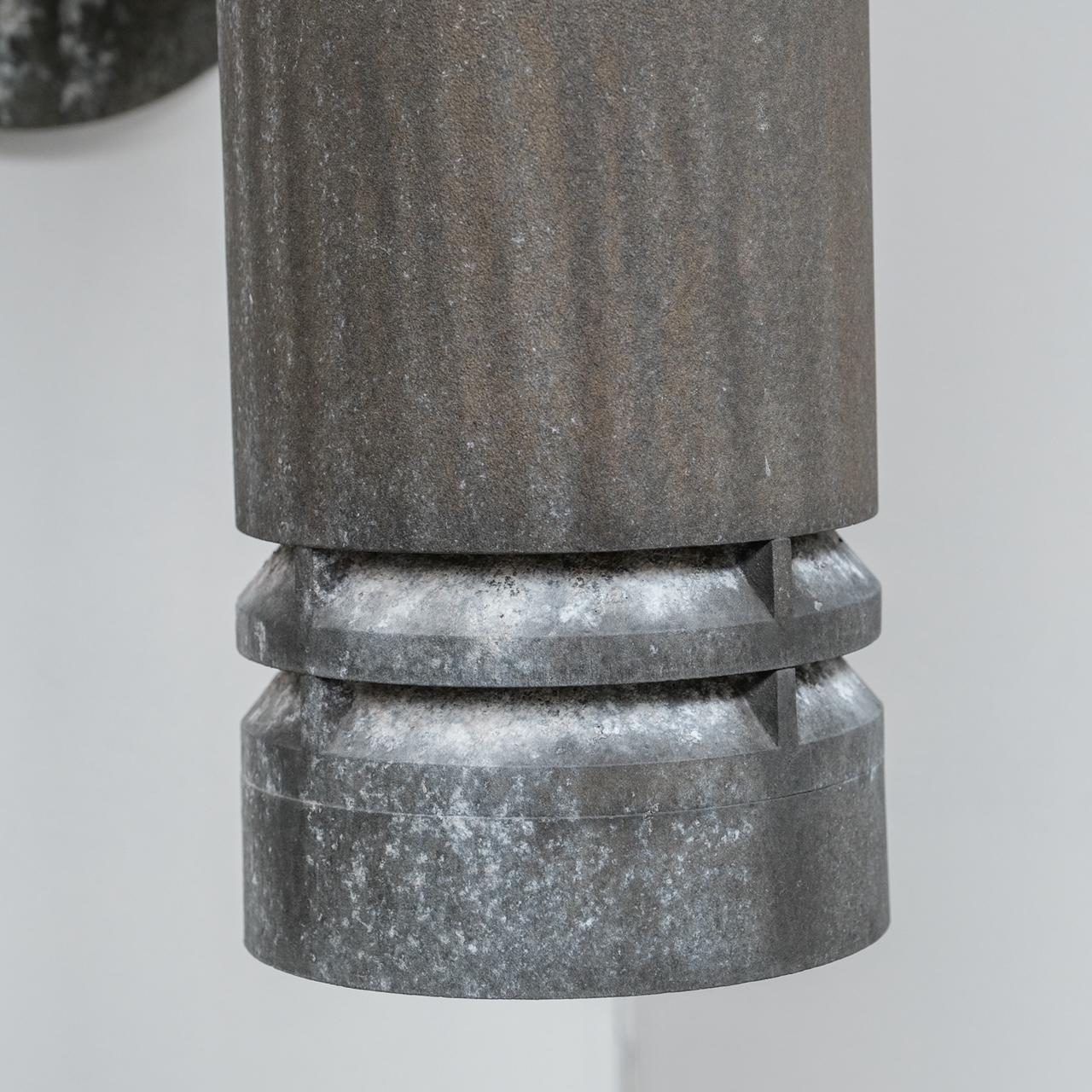 Danese Coppia di applique in metallo galvanizzato 'Pipeline' di Ole Pless Jørgensen in vendita