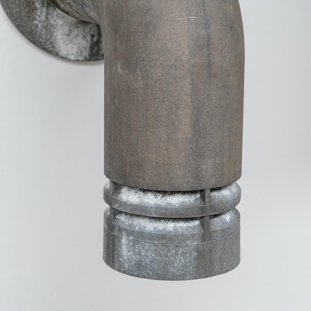 Fine XX secolo Coppia di applique in metallo galvanizzato 'Pipeline' di Ole Pless Jørgensen in vendita