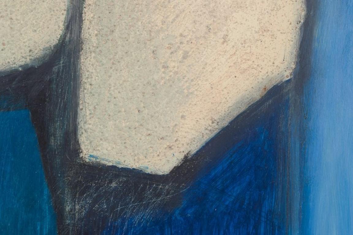 Ole Saabye, dänischer Künstler. Öl auf Platte. Abstrakte Zusammensetzung. im Zustand „Hervorragend“ im Angebot in Copenhagen, DK