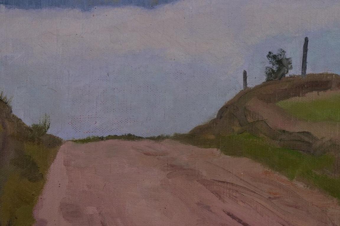 Ole Søndergaard, listed Danish painter. Oil on canvas. Danish summer landscape. For Sale 1