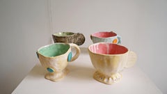 Stoneware Colourful Unique Tea Cups