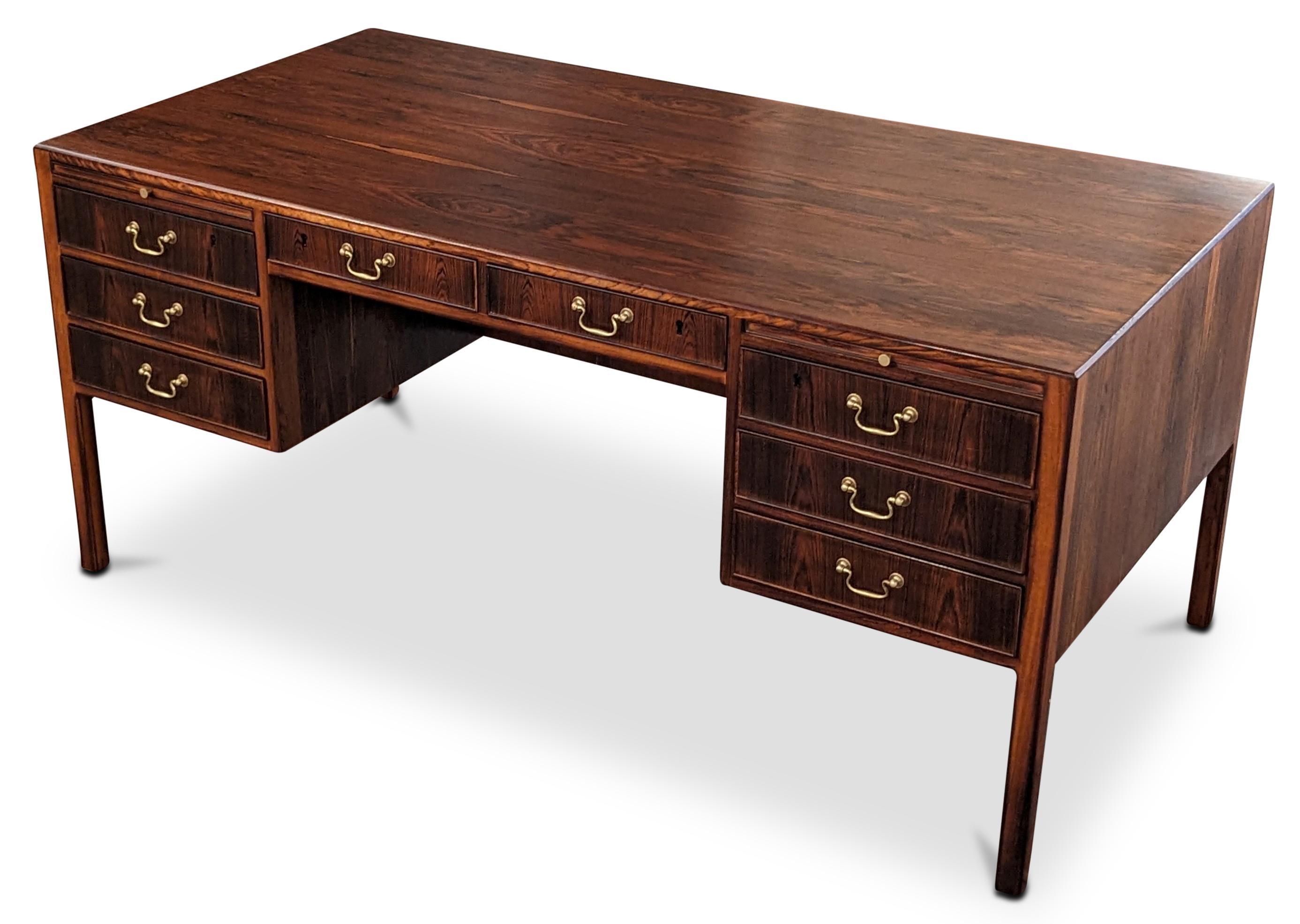 Mid-20th Century Ole Wancher Rosewood Desk - 0823177 Vintage Danish Mid Century For Sale