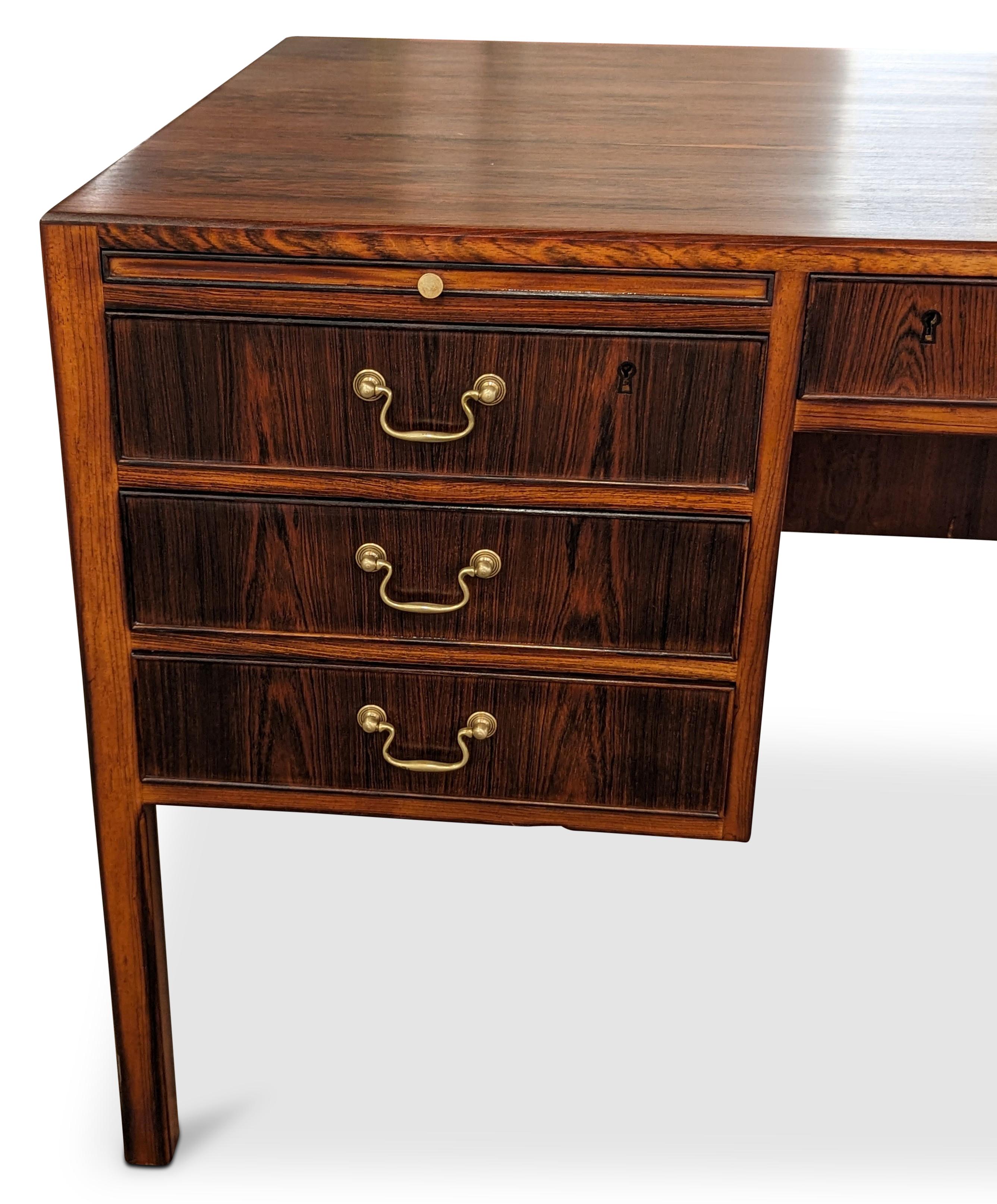 Ole Wancher Rosewood Desk - 0823177 Vintage Danish Mid Century For Sale 1