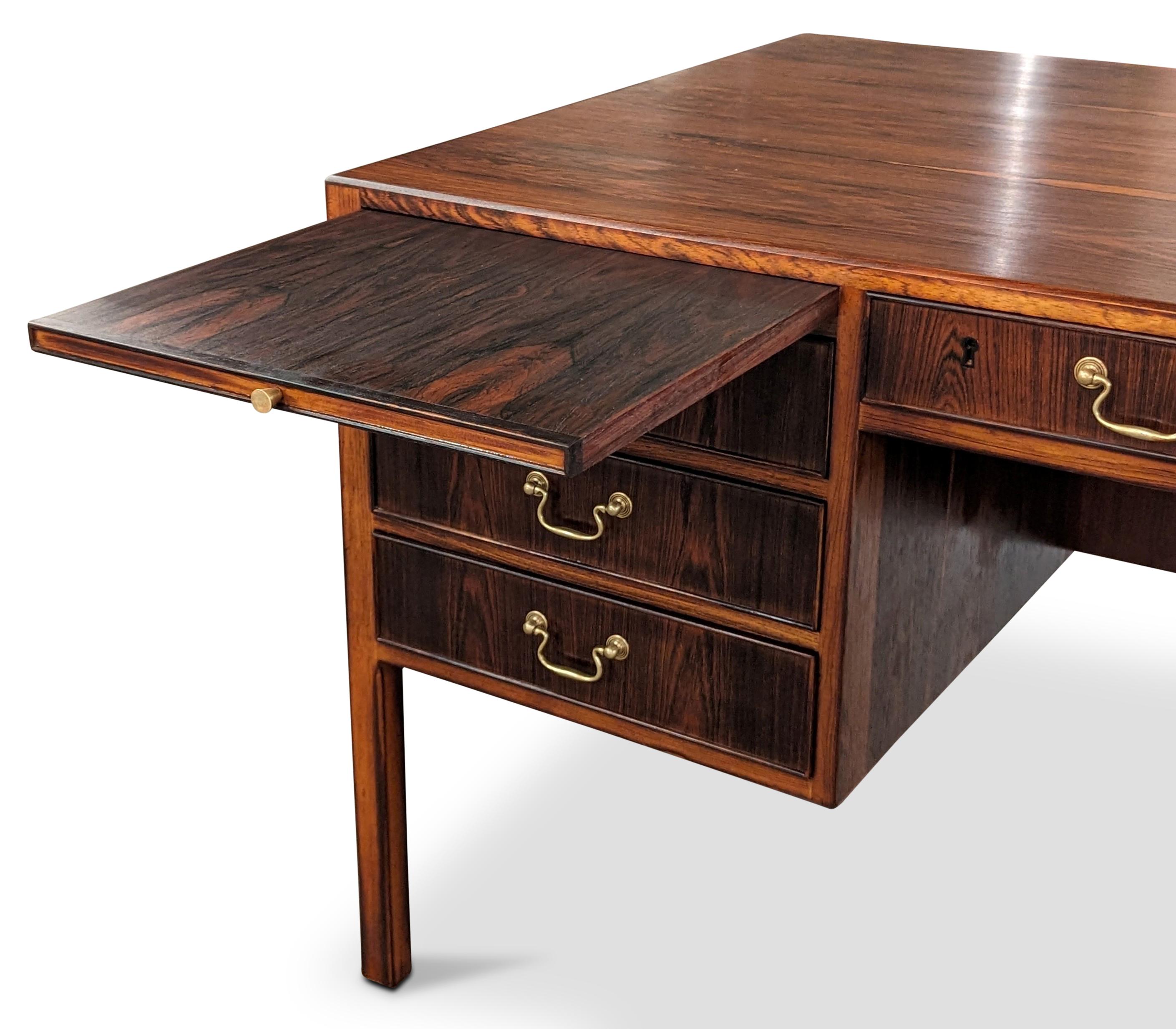 Ole Wancher Rosewood Desk - 0823177 Vintage Danish Mid Century For Sale 3