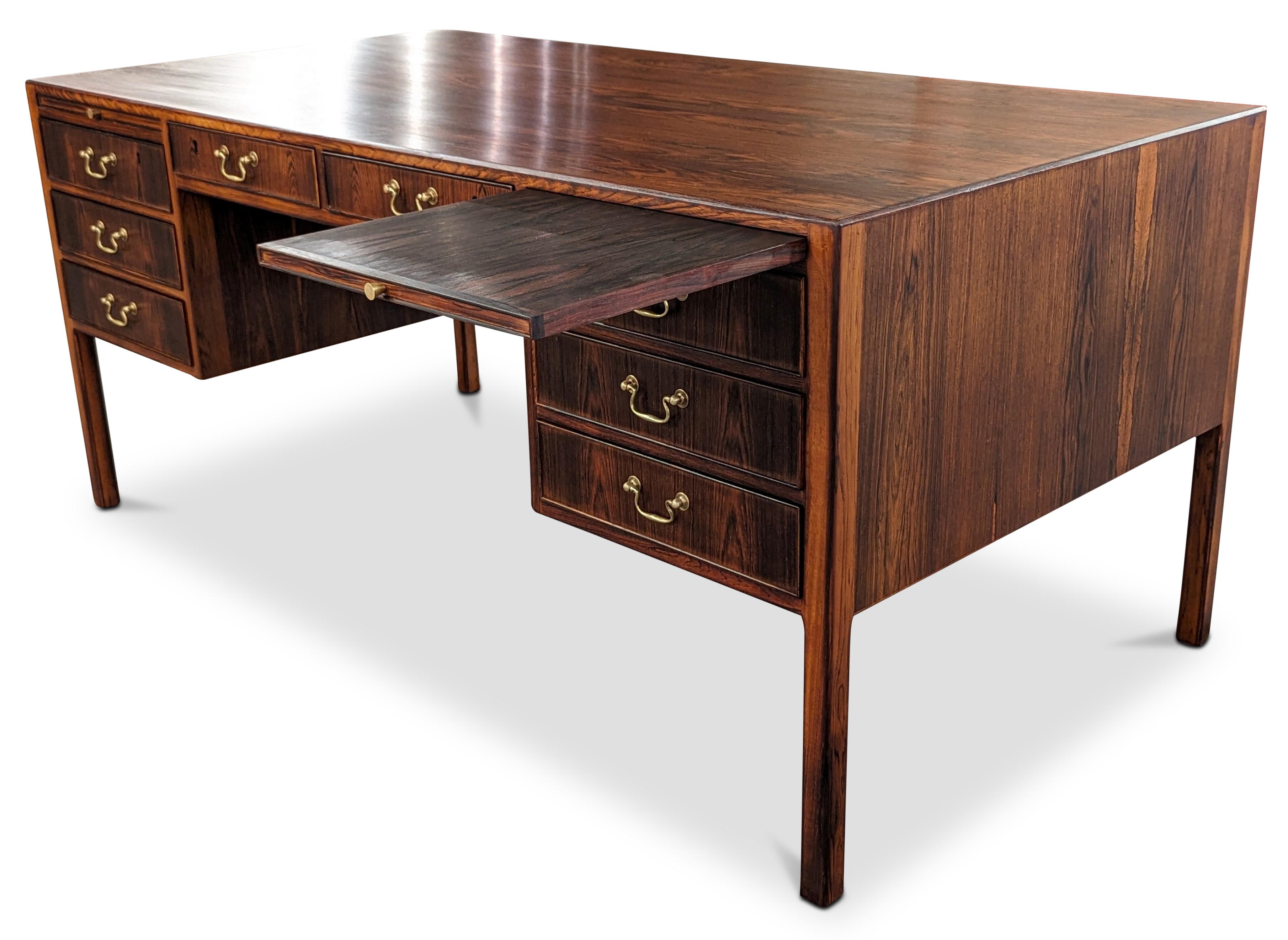 Ole Wancher Rosewood Desk - 0823177 Vintage Danish Mid Century For Sale 4