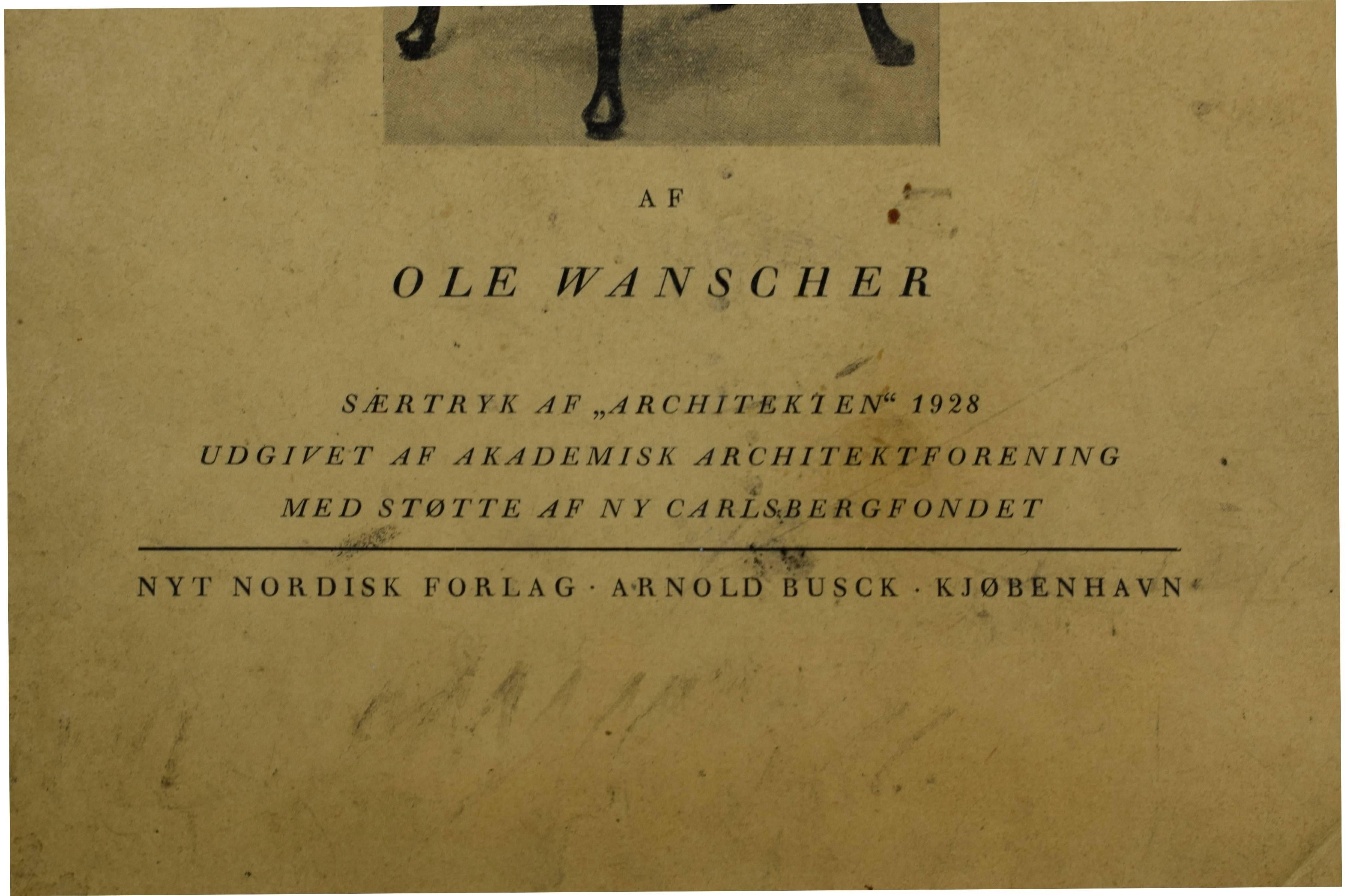 An early publication by Ole Wanscher (1903-1985): Møbelkunsten i udvalgte eksemplarer fra mange lande (
