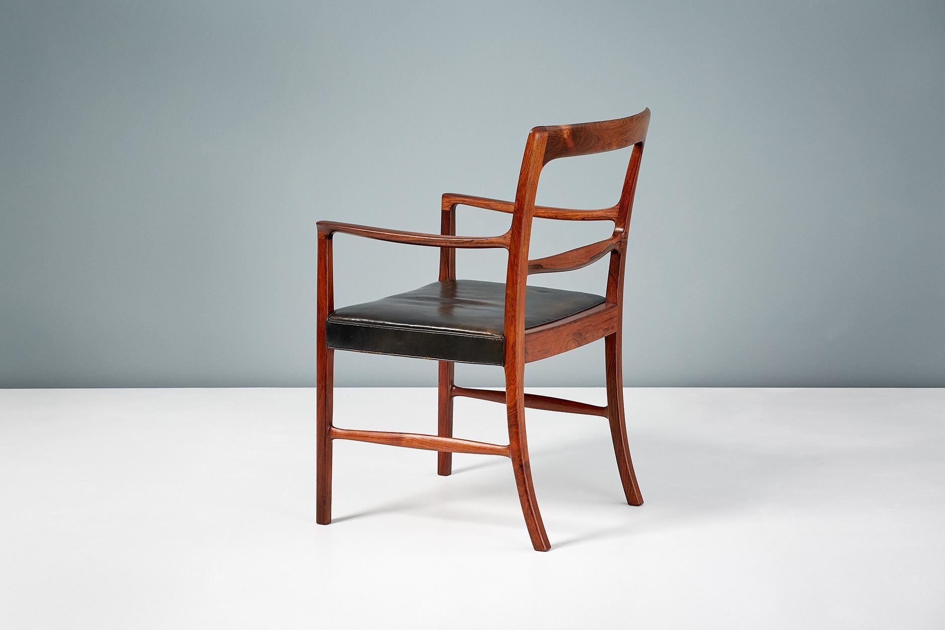 Ole Wanscher 1954 Rosewood Armchair In Good Condition For Sale In London, England