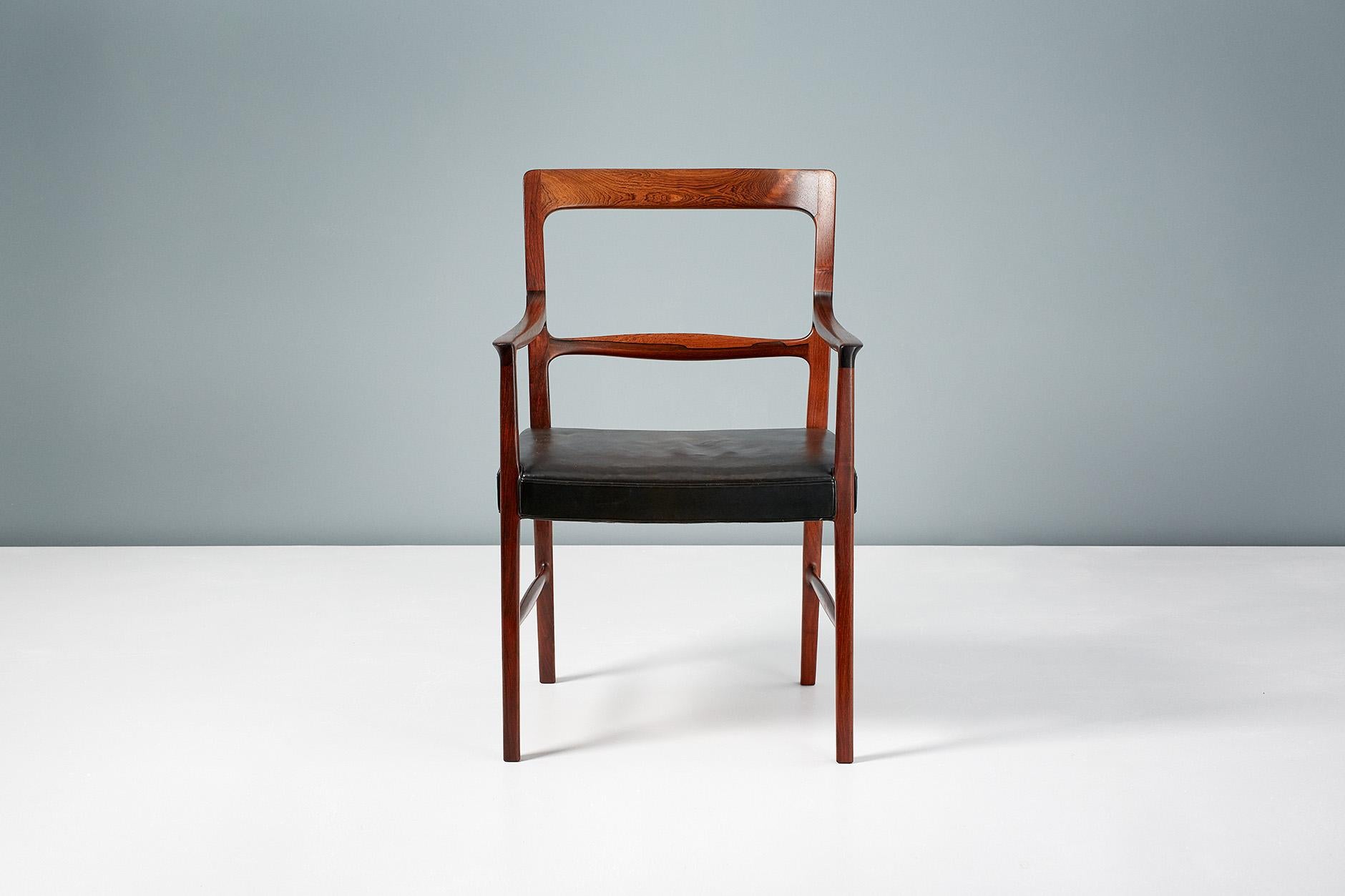 Mid-20th Century Ole Wanscher 1954 Rosewood Armchair  For Sale