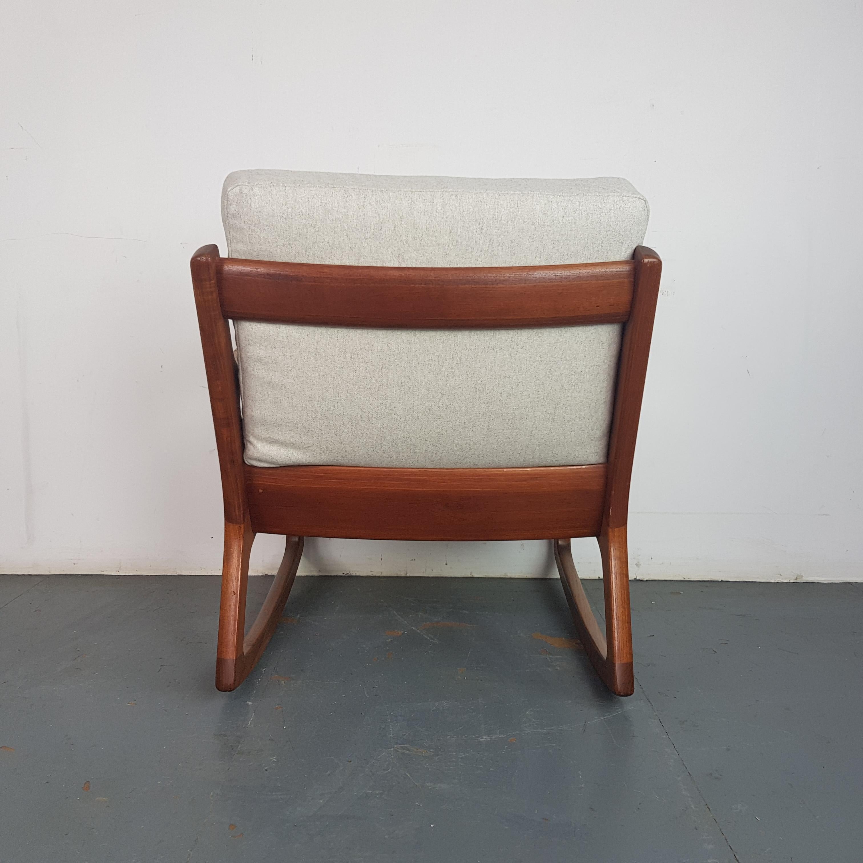20th Century Ole Wanscher, 1960s Teak Rocking Chair Made by France and Son, Denmark