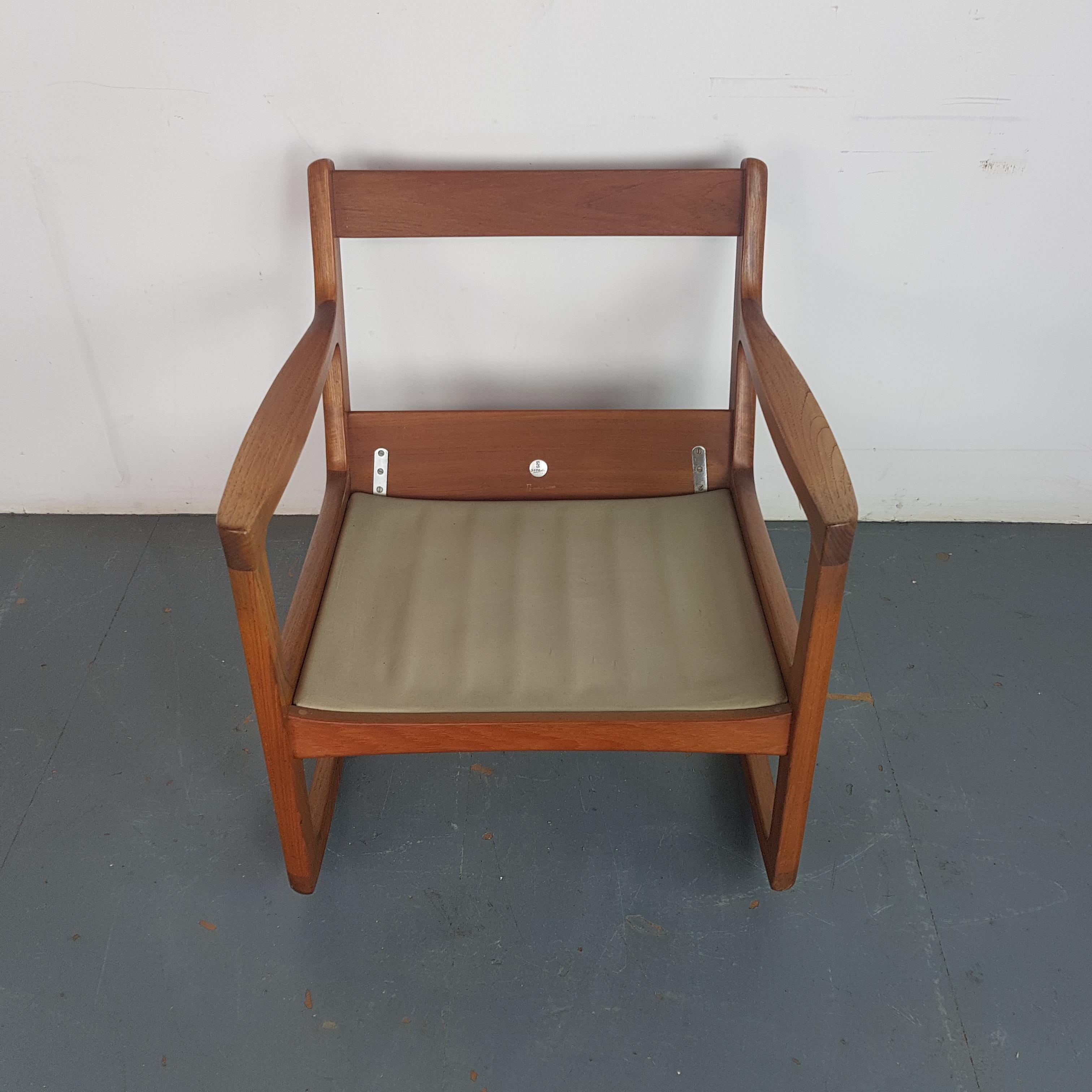 Ole Wanscher, 1960s Teak Rocking Chair Made by France and Son, Denmark 2