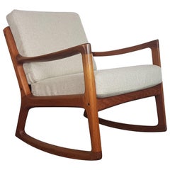 Ole Wanscher, 1960s Teak Rocking Chair Made by France and Son, Denmark