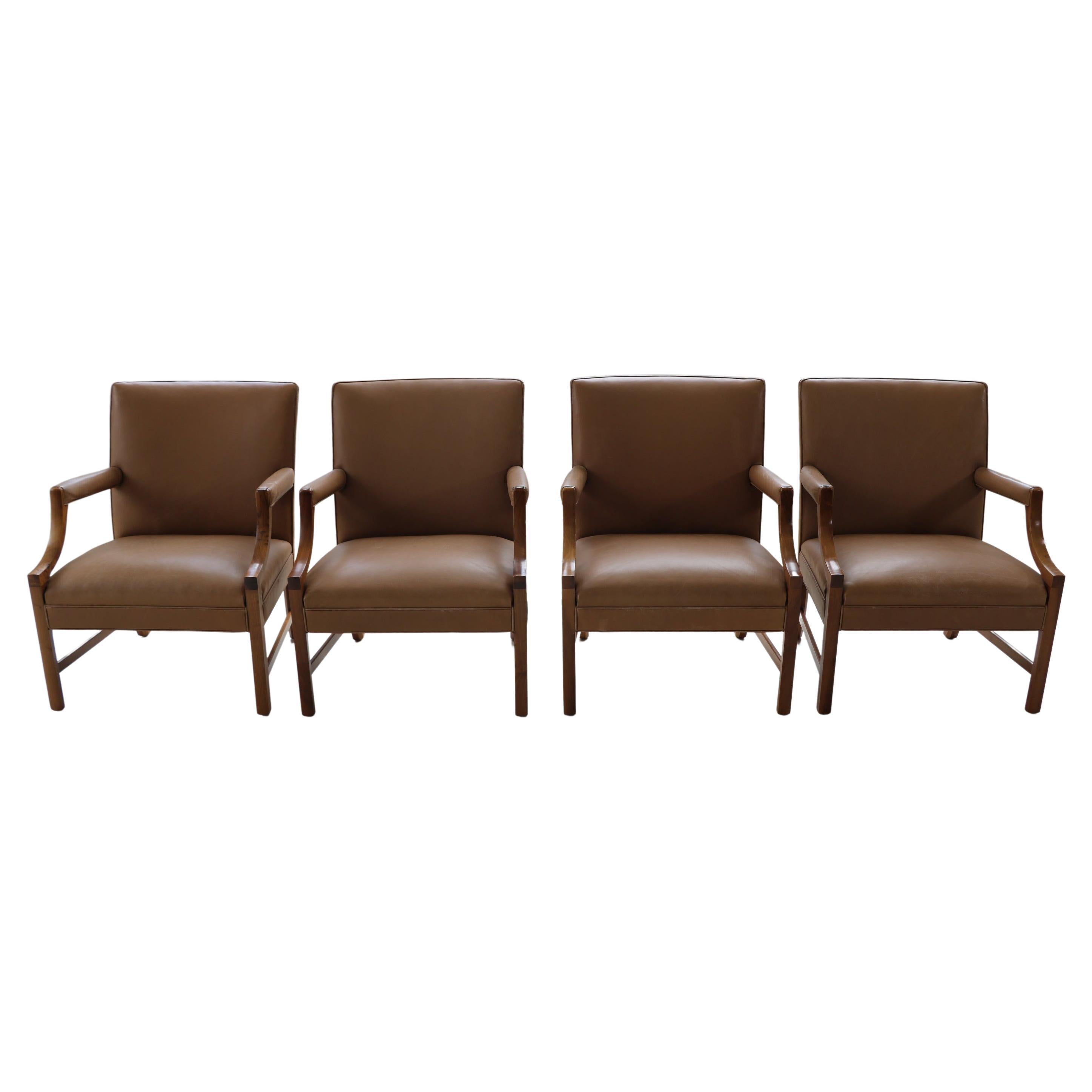 Ole Wanscher: Easy Chairs, hergestellt von A.J. Iversen 1950er Jahre