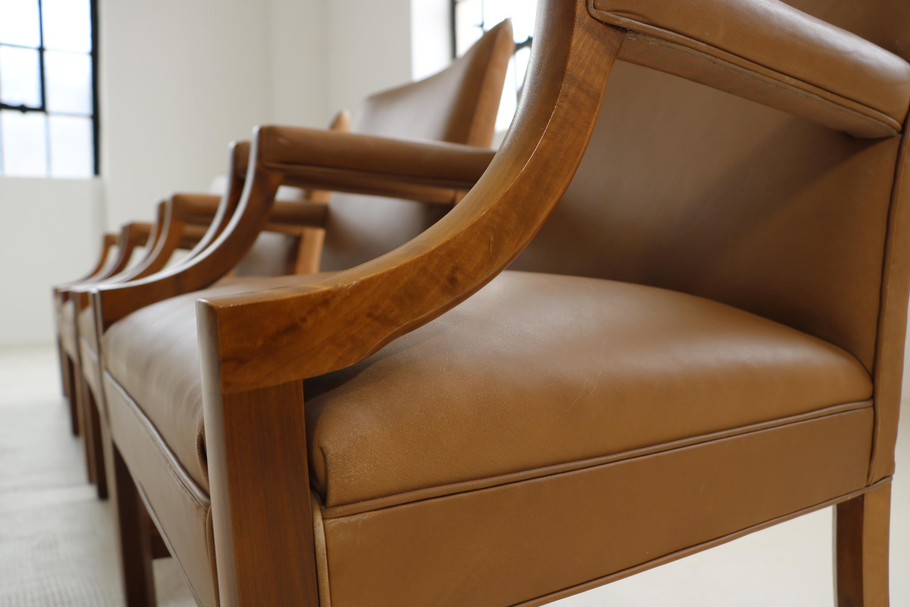 Wanscher: Easy Chairs, hergestellt von A.J. Iversen 1950er Jahre (Mitte des 20. Jahrhunderts) im Angebot