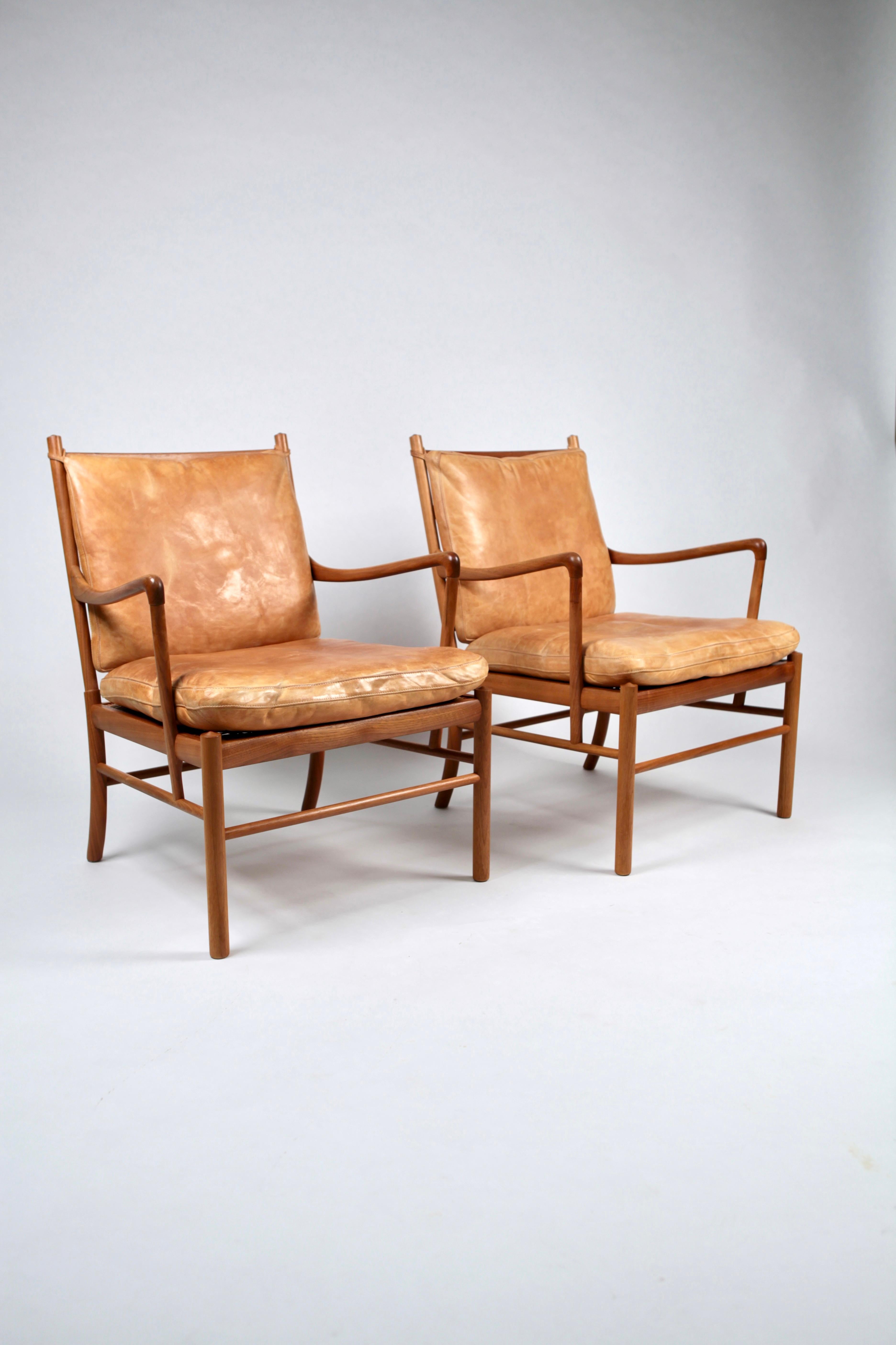 Mid-Century Modern Ole Wanscher, a Pair of Vintage PJ-149 Mahogany 'Colonial' Armchairs, 1960s