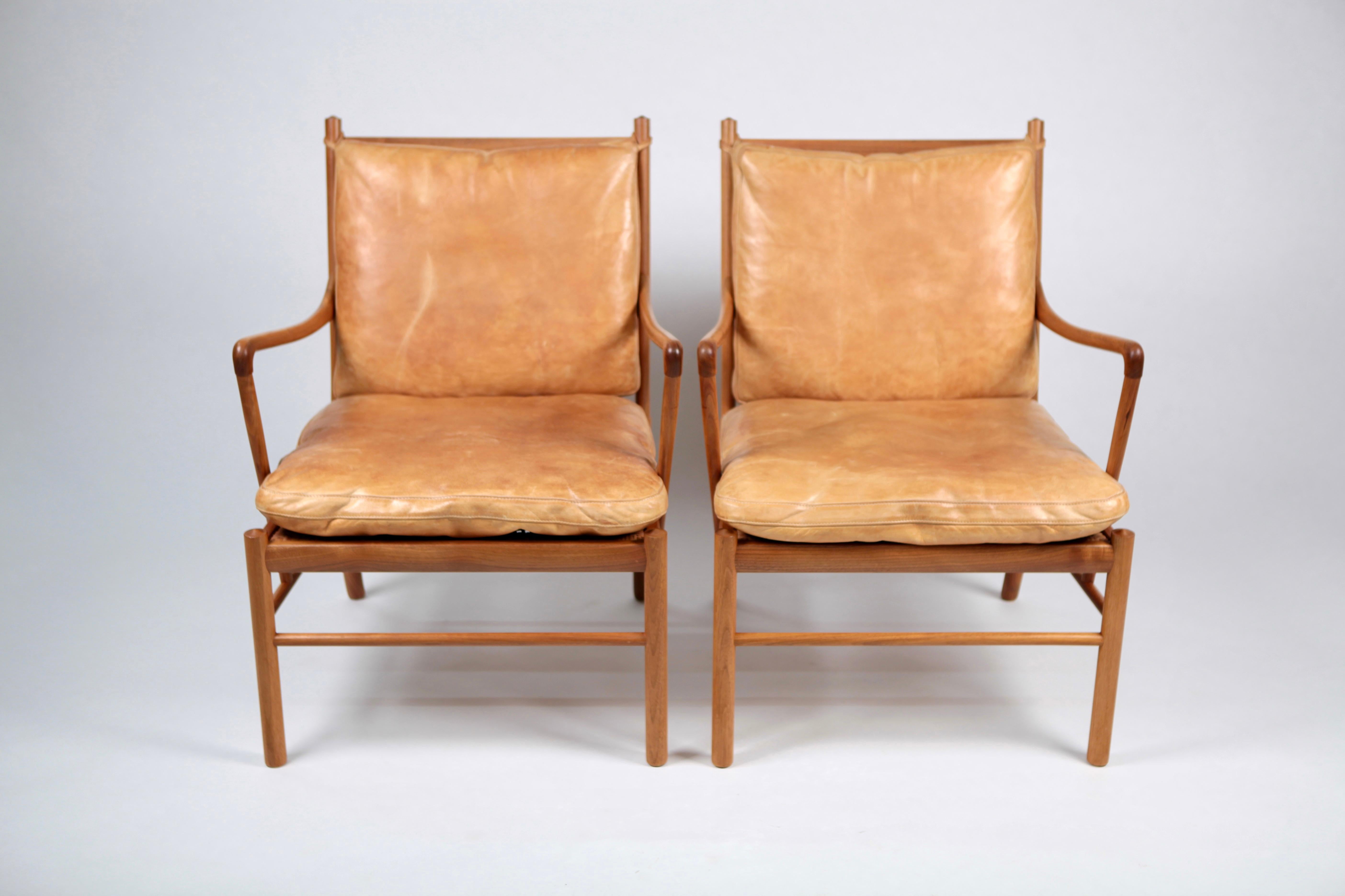 Danish Ole Wanscher, a Pair of Vintage PJ-149 Mahogany 'Colonial' Armchairs, 1960s