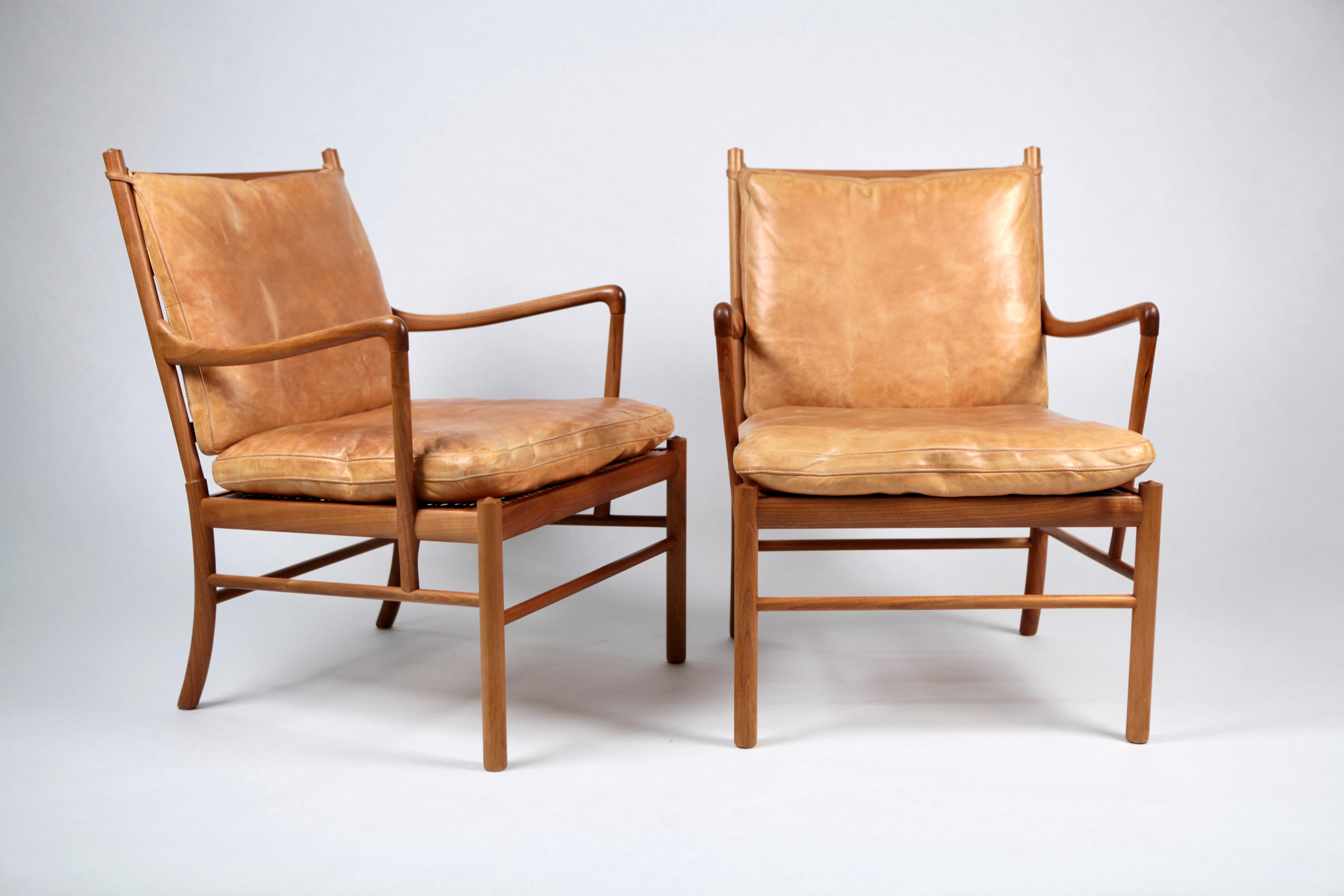 Ole Wanscher, a Pair of Vintage PJ-149 Mahogany 'Colonial' Armchairs, 1960s In Good Condition In Berlin, DE
