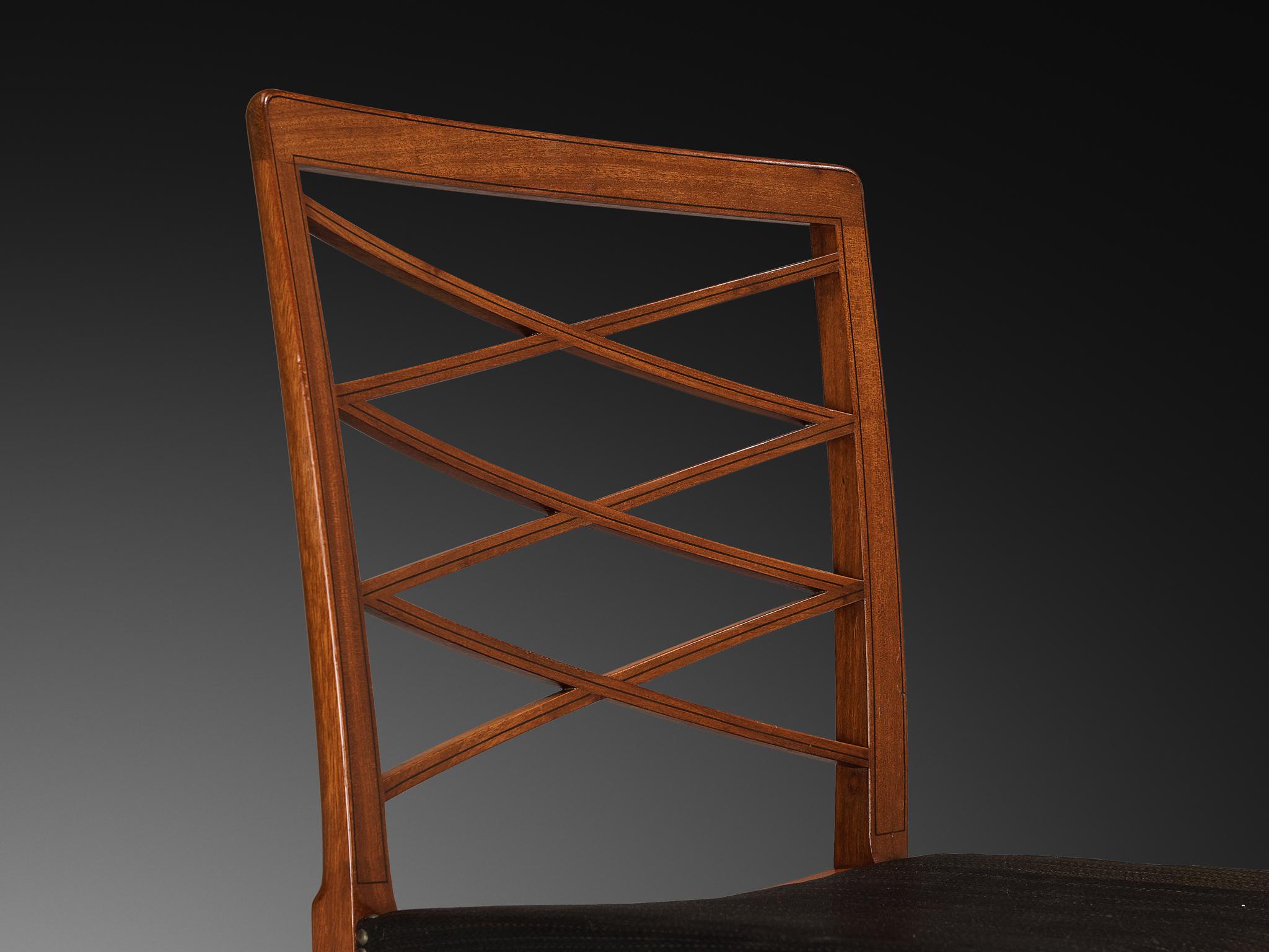 Ole Wanscher and A. J. Iversen Set of Dining Chairs in Mahogany For Sale 3