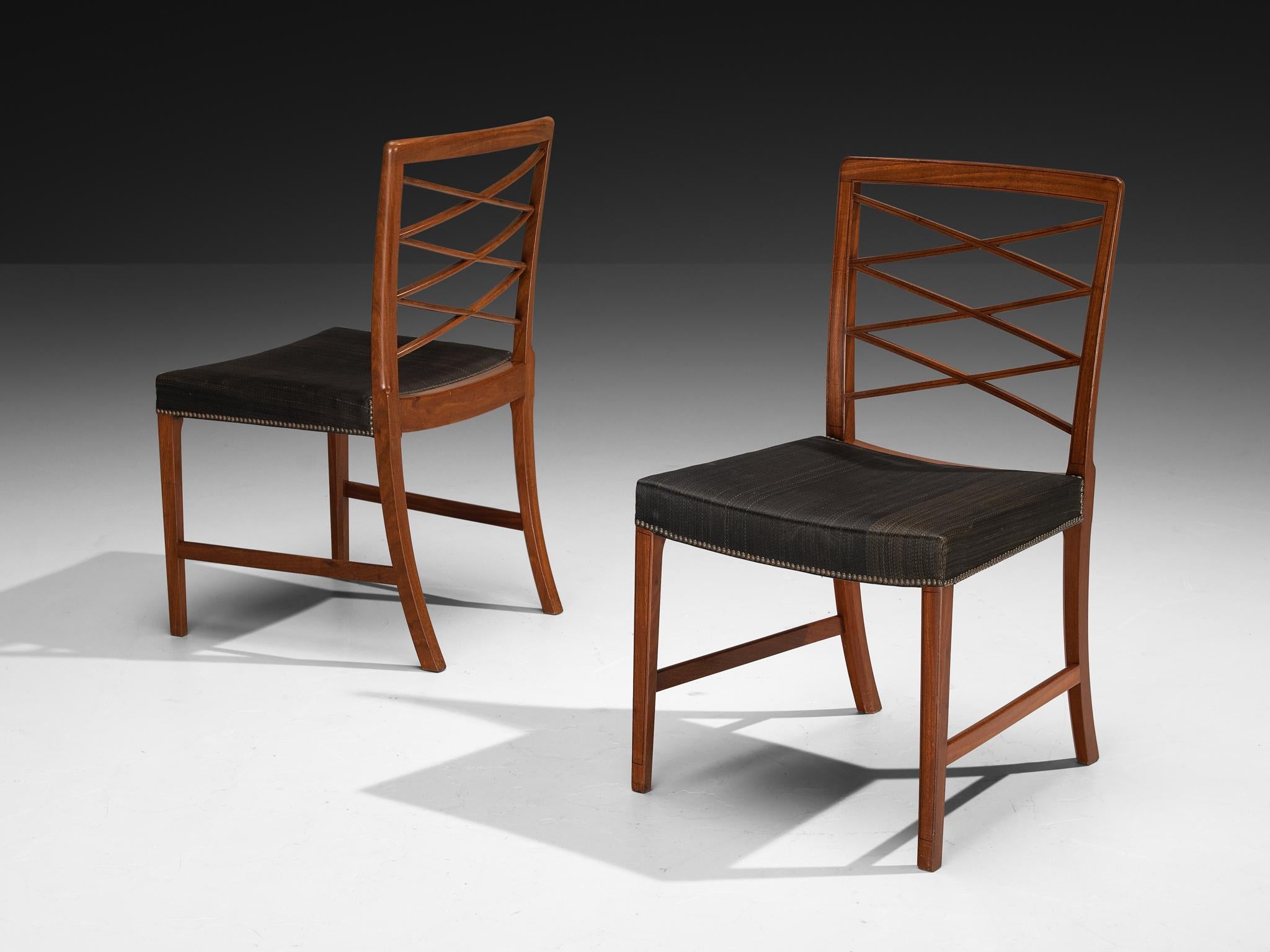 Ole Wanscher and A. J. Iversen Set of Dining Chairs in Mahogany For Sale 4
