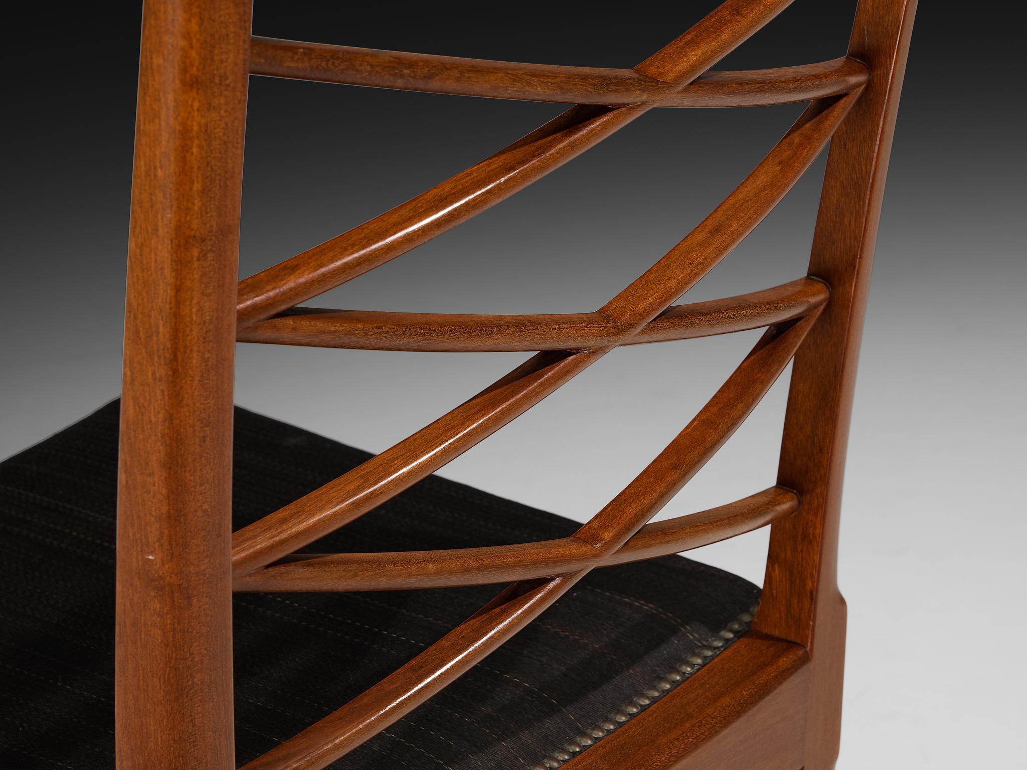 Danish Ole Wanscher and A. J. Iversen Set of Dining Chairs in Mahogany For Sale