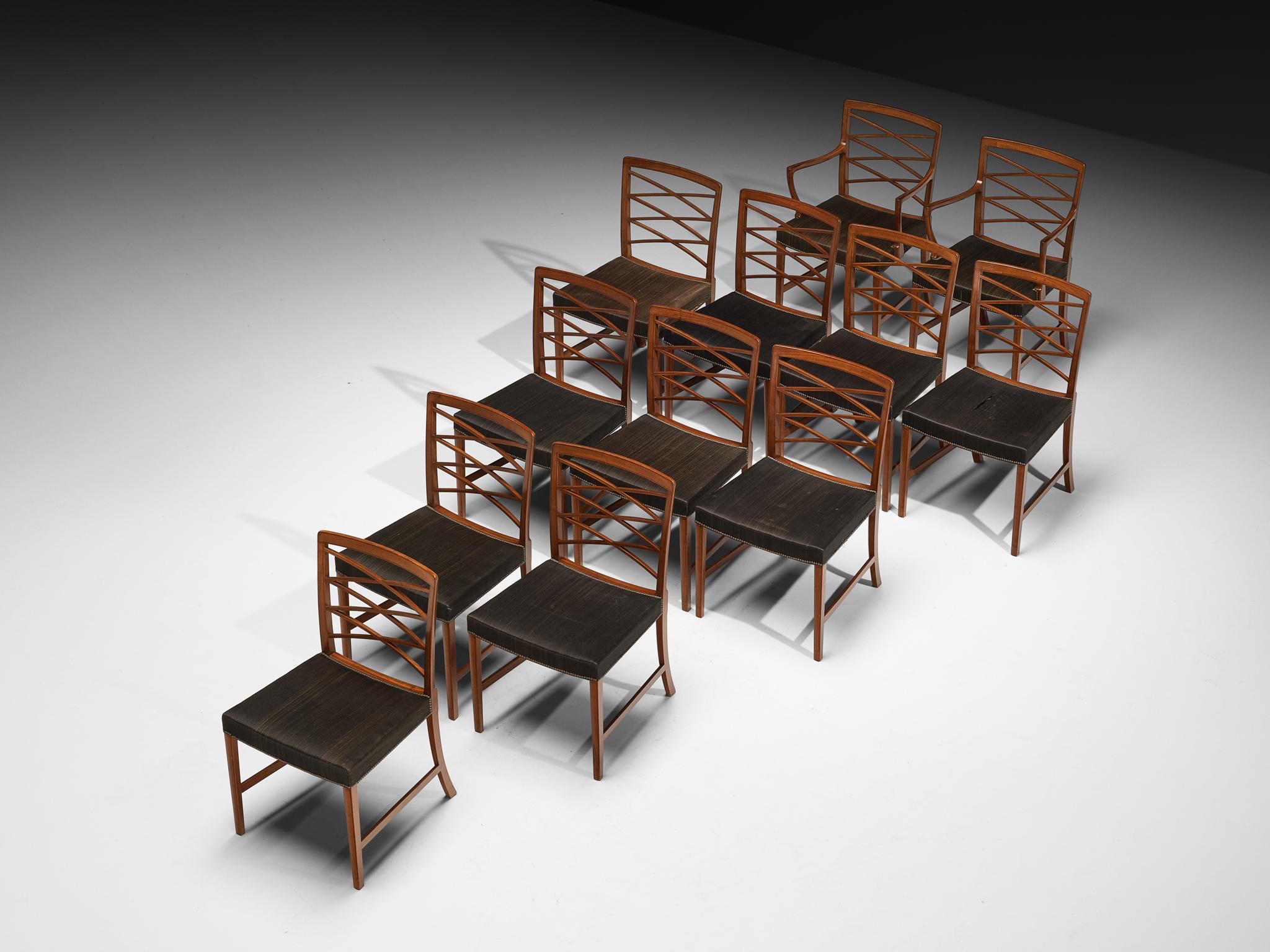 Ole Wanscher and A. J. Iversen Set of Dining Chairs in Mahogany For Sale 1