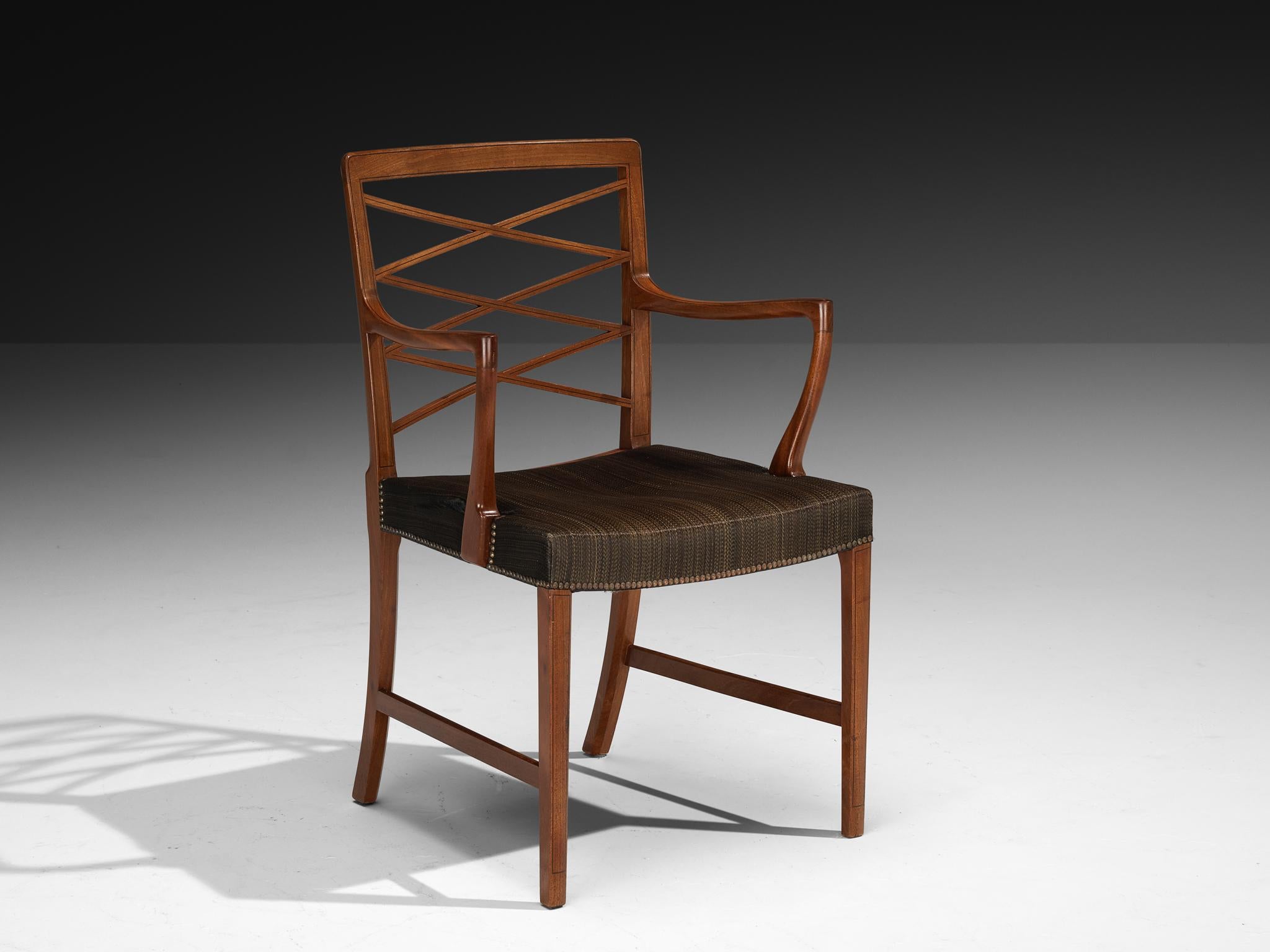 Ole Wanscher and A. J. Iversen Set of Dining Chairs in Mahogany For Sale 2