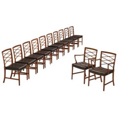 Ole Wanscher and A. J. Iversen Set of Dining Chairs in Mahogany
