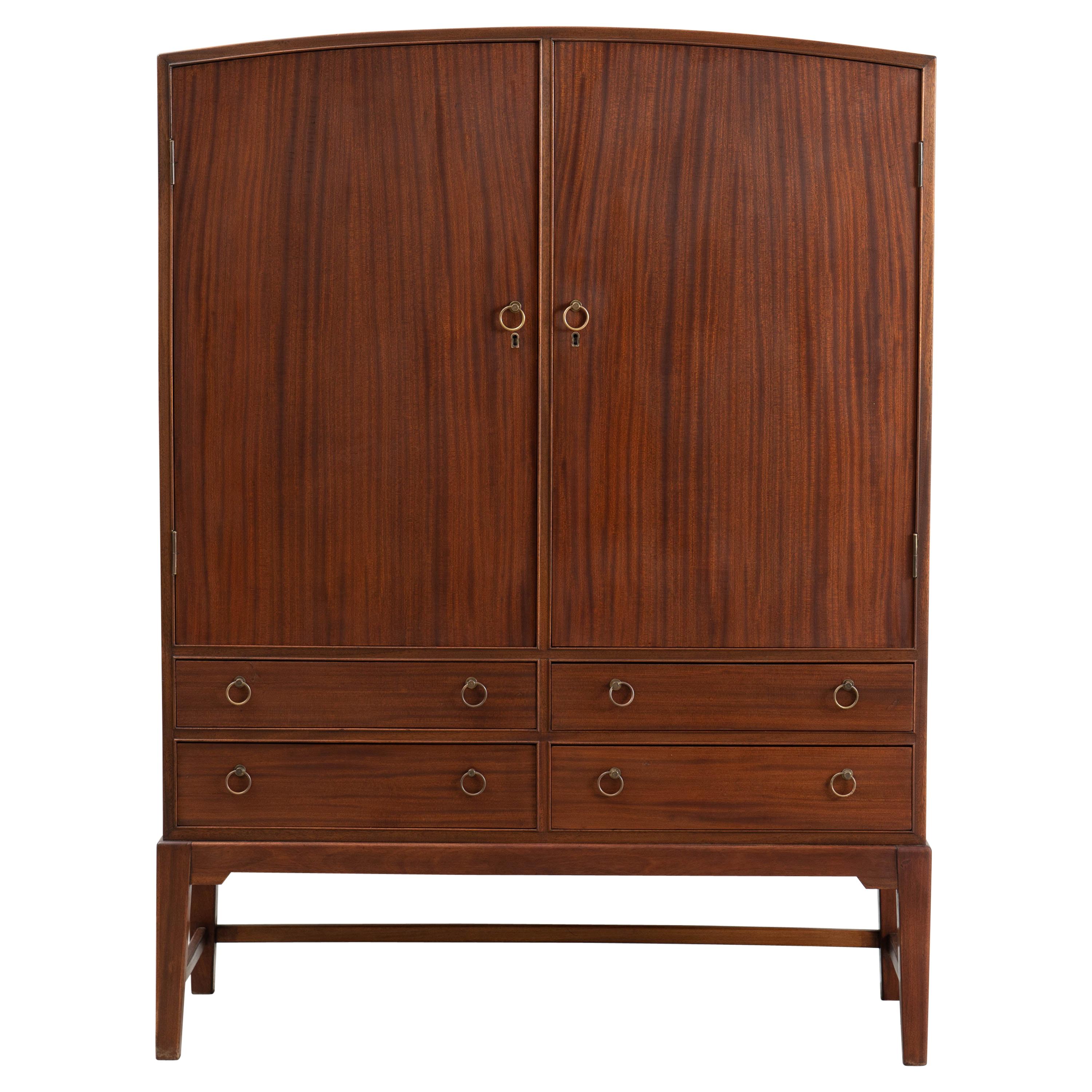 Ole Wanscher, Arched Top Mahogany Cabinet, Denmark