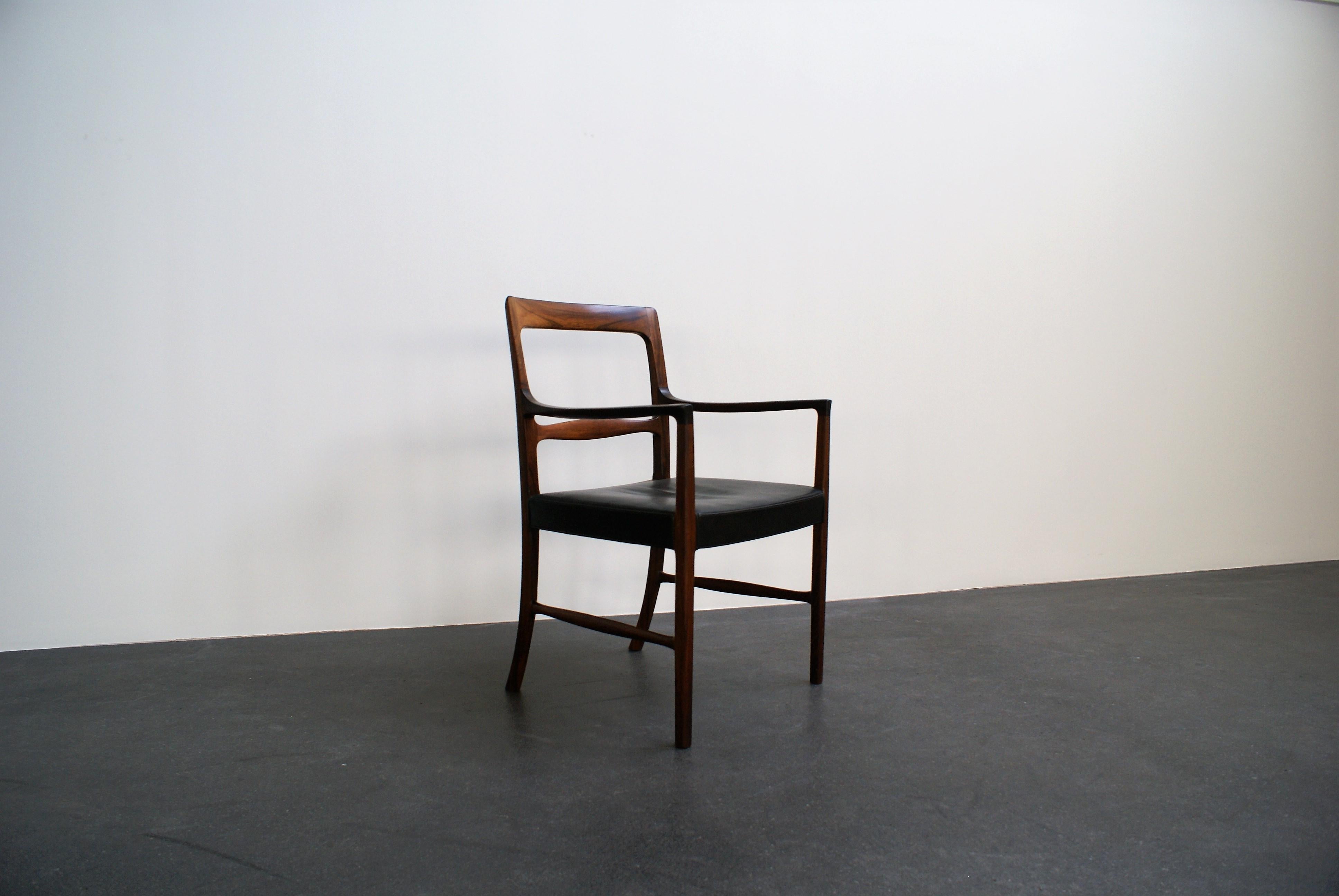 Ole Wanscher Armchair in Brazilian Rosewood for A. J. Iversen, 1954 For Sale 6