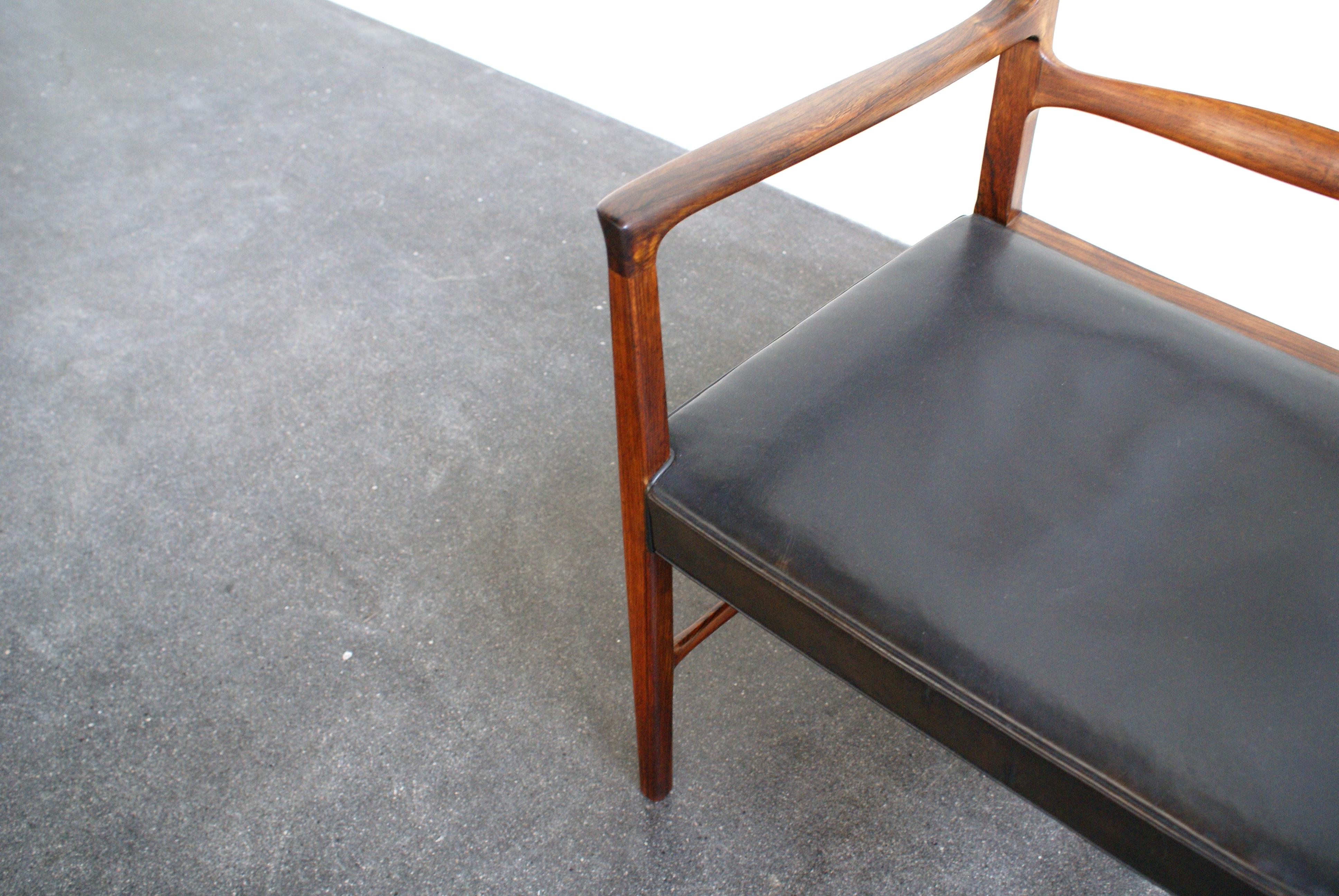 Ole Wanscher Armchair in Brazilian Rosewood for A. J. Iversen, 1954 For Sale 1