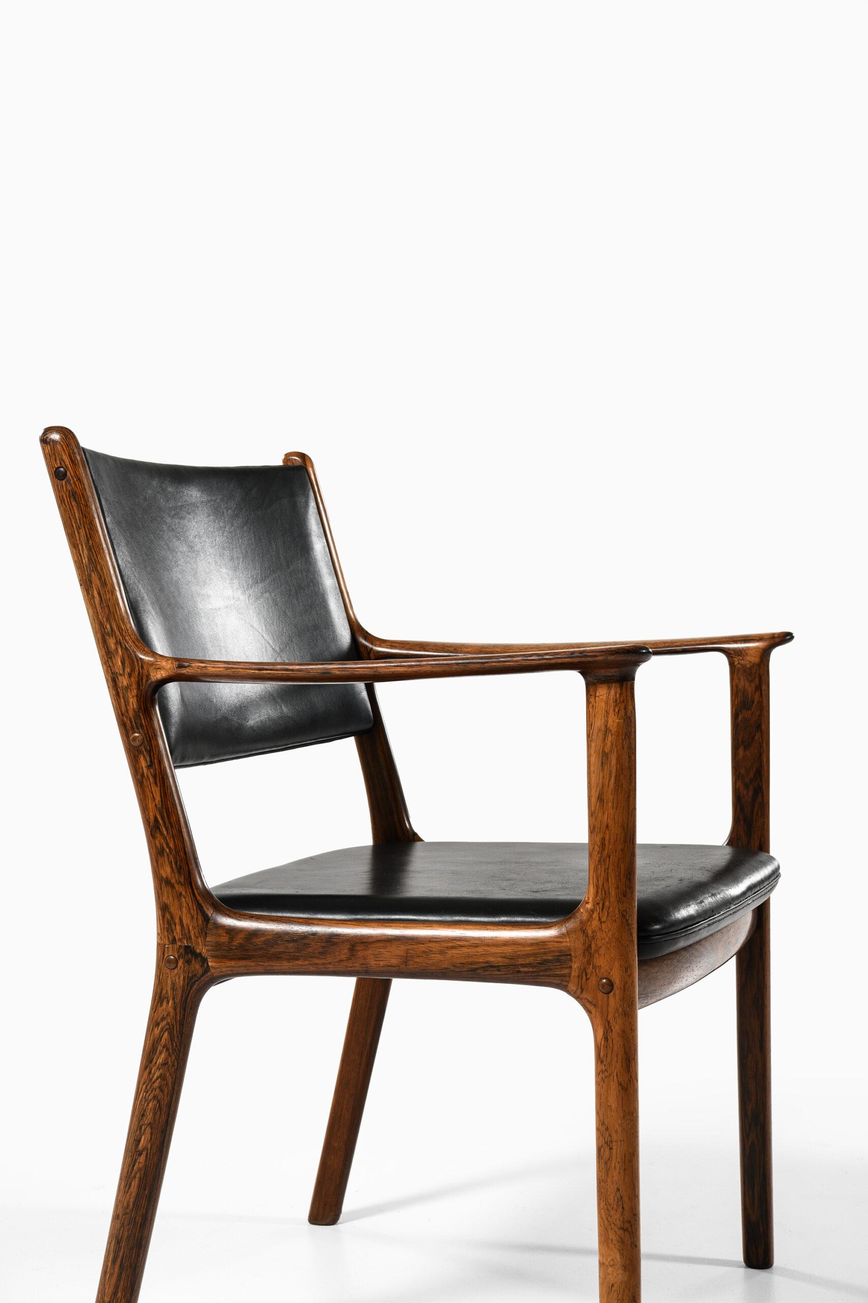 Mid-20th Century Ole Wanscher Armchairs Model PJ412 Produced by P. Jeppesens Møbelfabrik For Sale