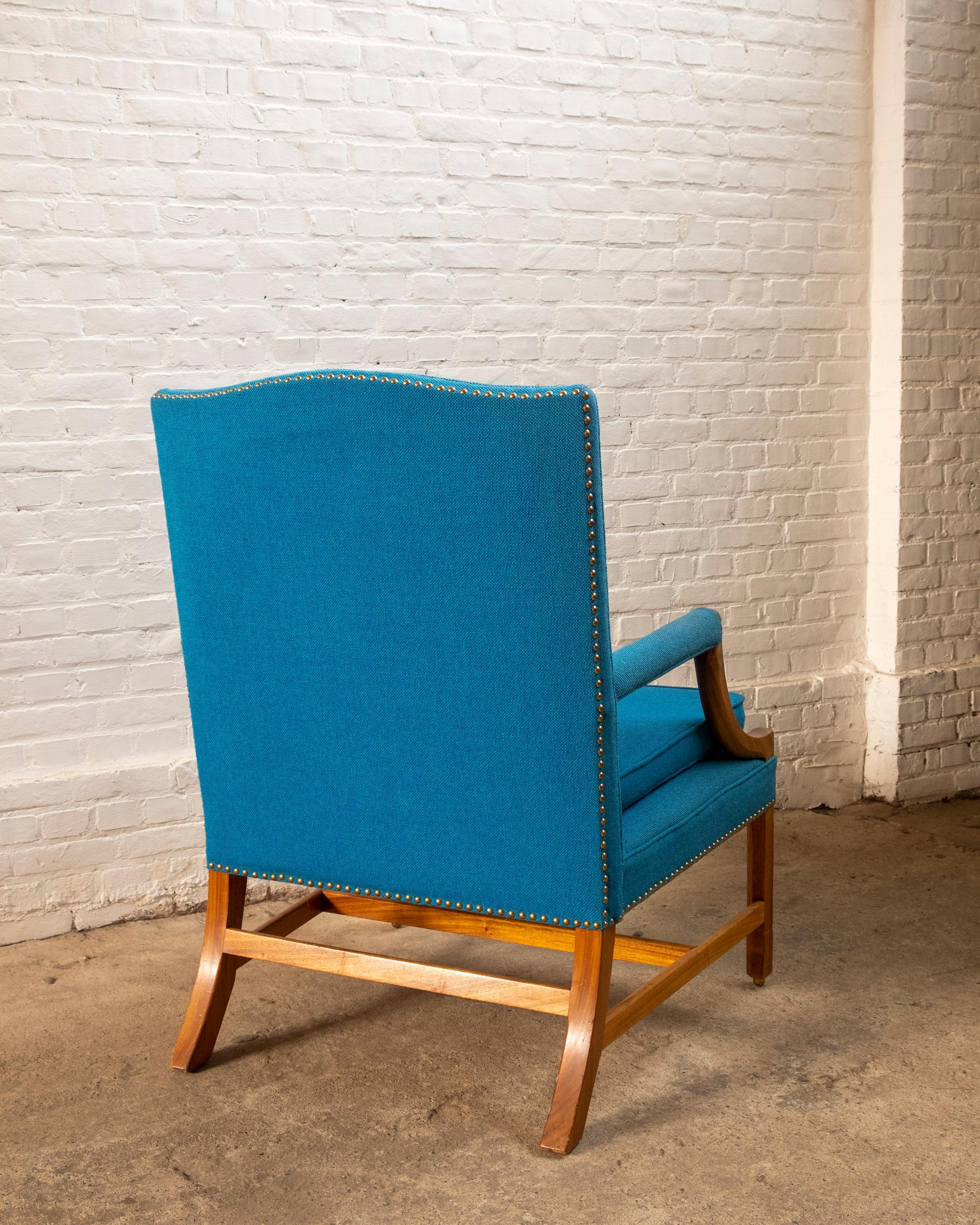 Ole Wanscher Attributed to: Lounge Chair and Ottoman, 1940s, Denmark In Good Condition For Sale In Balen, BE