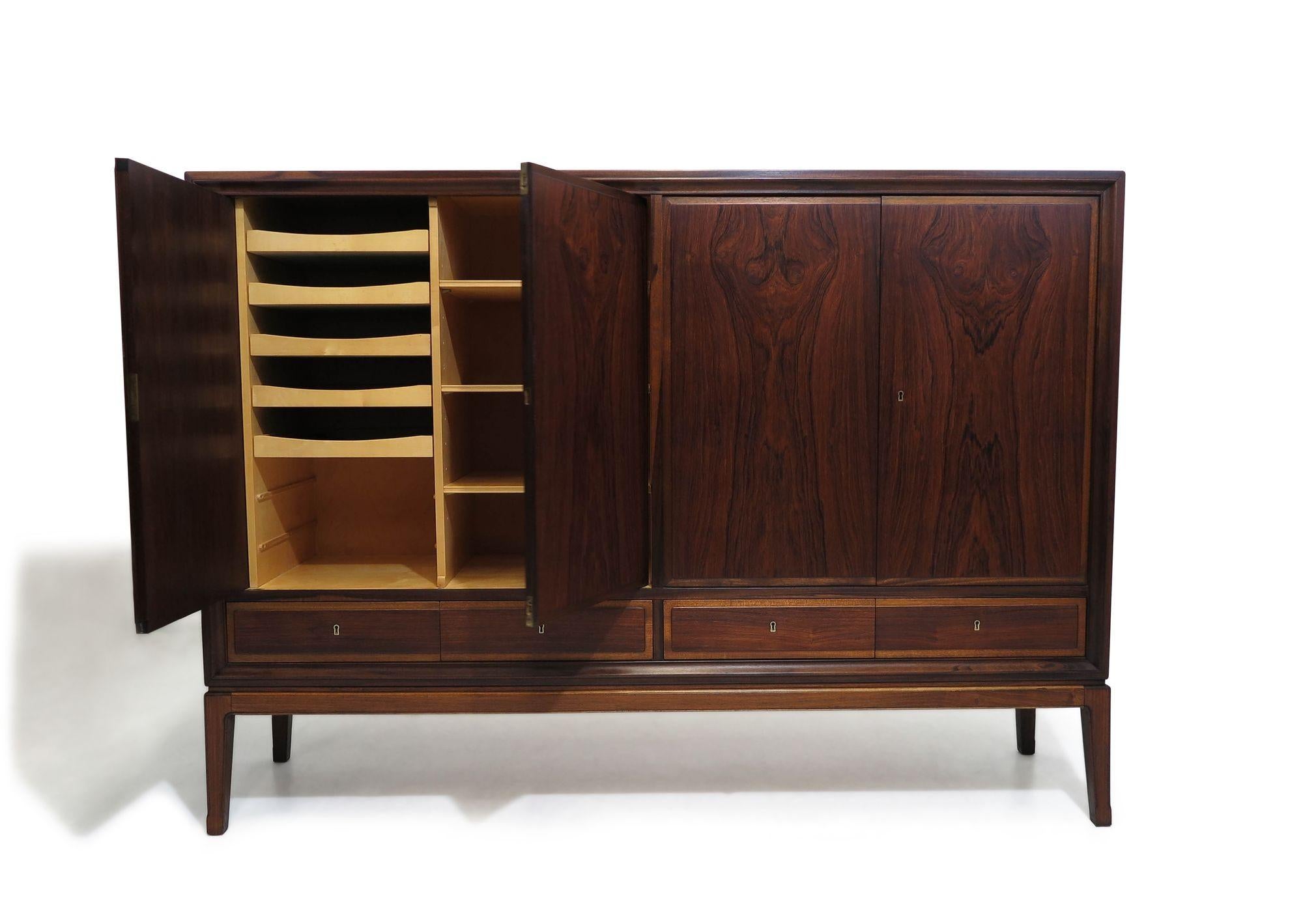 Mid-Century Modern Ole Wanscher Brazilian Rosewood Sideboard For Sale