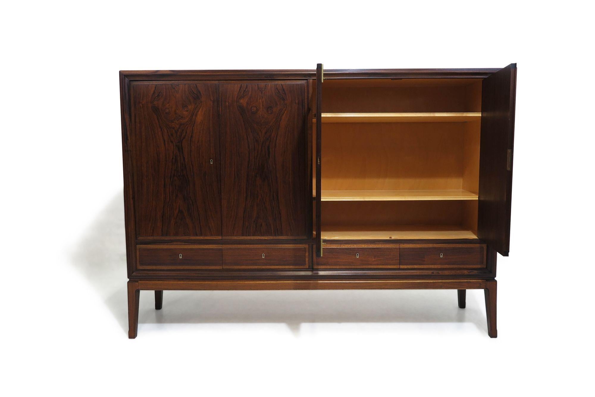 Oiled Ole Wanscher Brazilian Rosewood Sideboard For Sale
