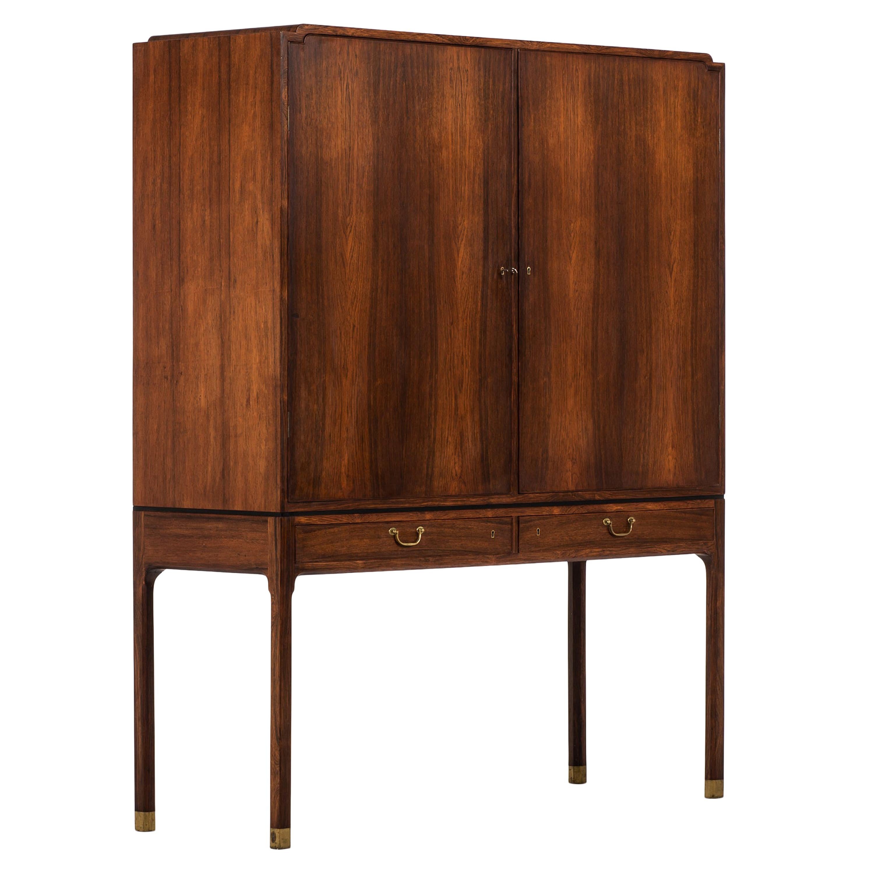 Ole Wanscher Cabinet Produced by Cabinetmaker A.J. Iversen in Denmark For Sale