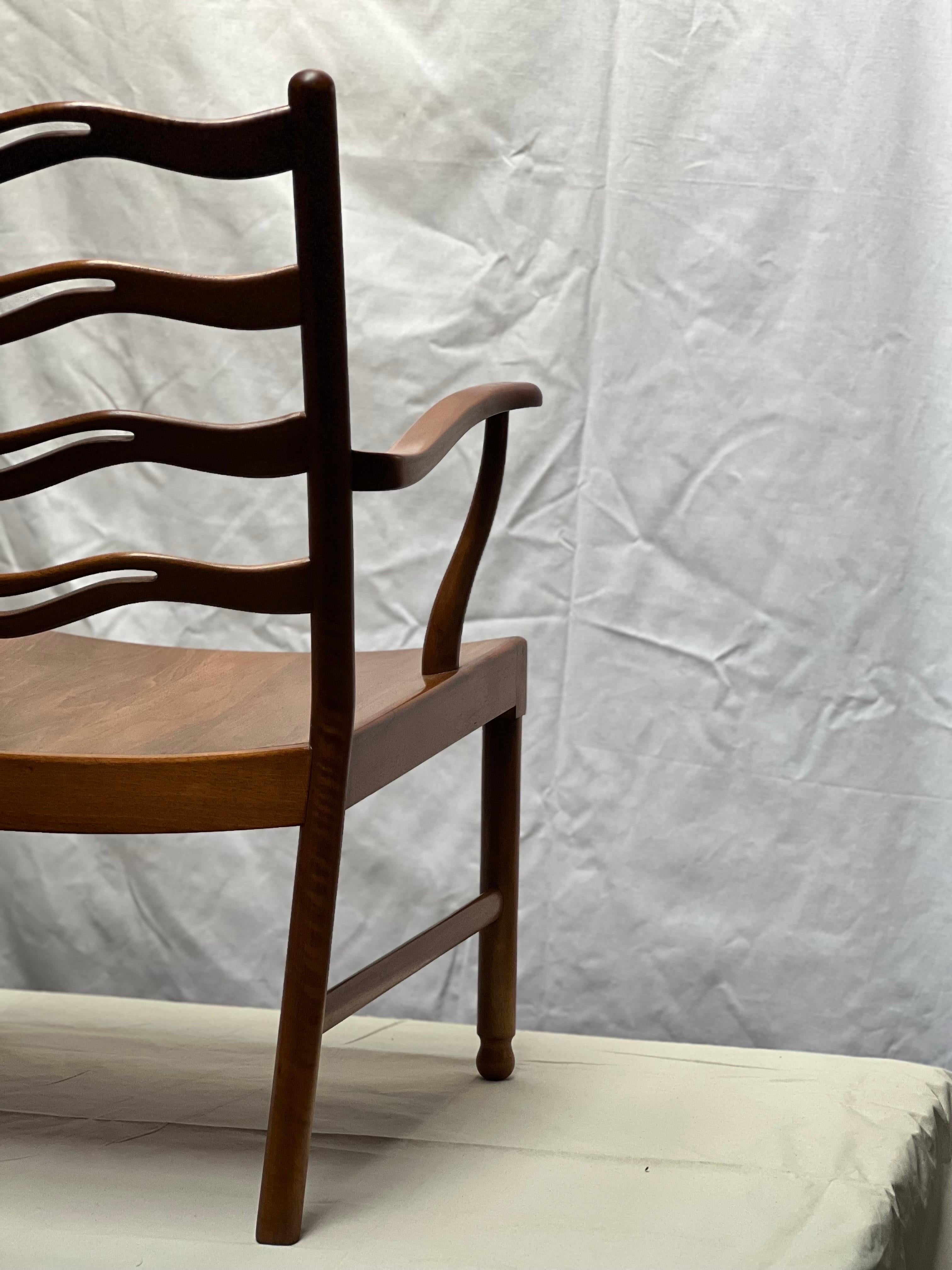 Ole Wanscher chair for Fritz Hansen 1940's Mahogany. Decorative and comfortable  For Sale 6