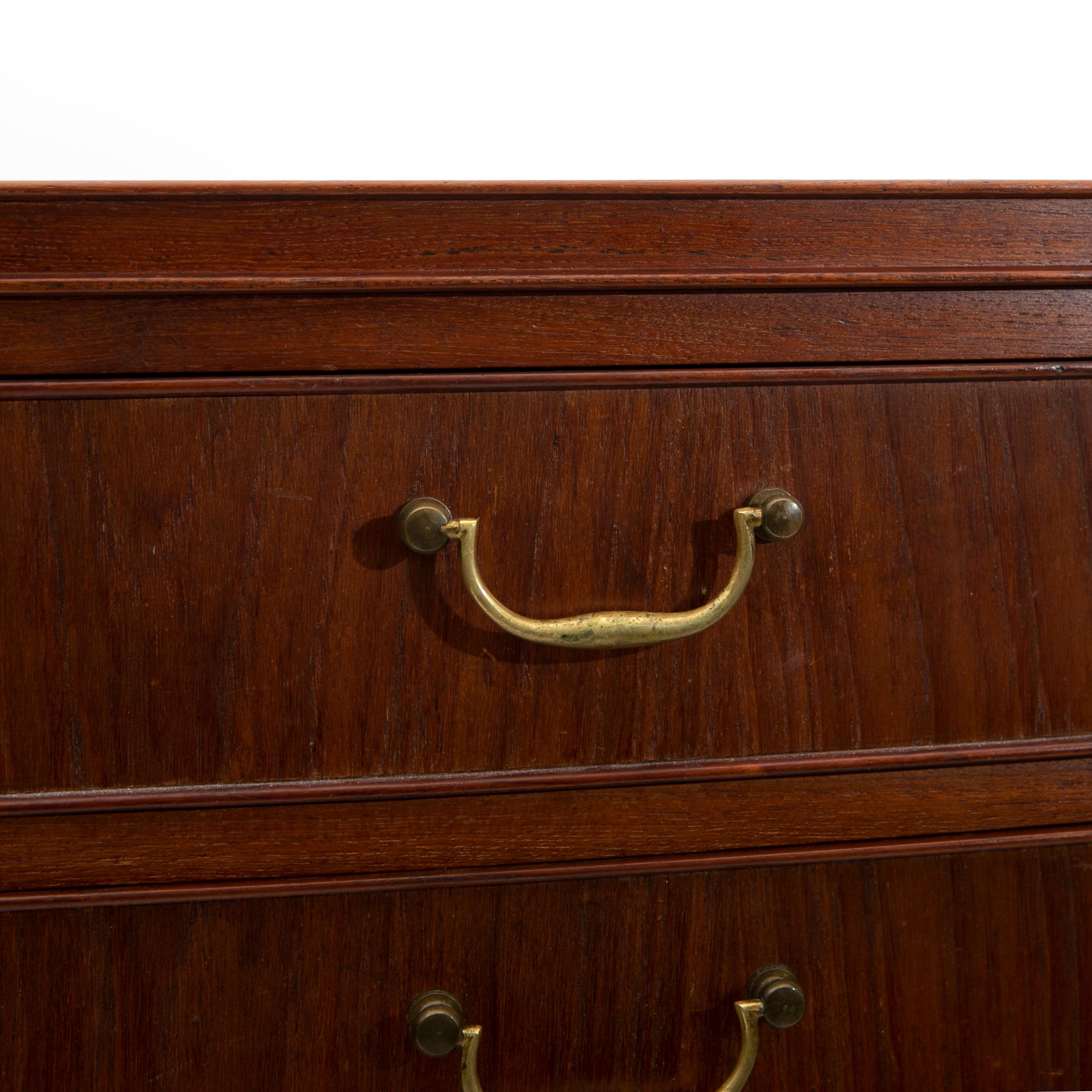 20th Century Danish Modern Ole Wanscher Teak Chest of Drawers  For Sale