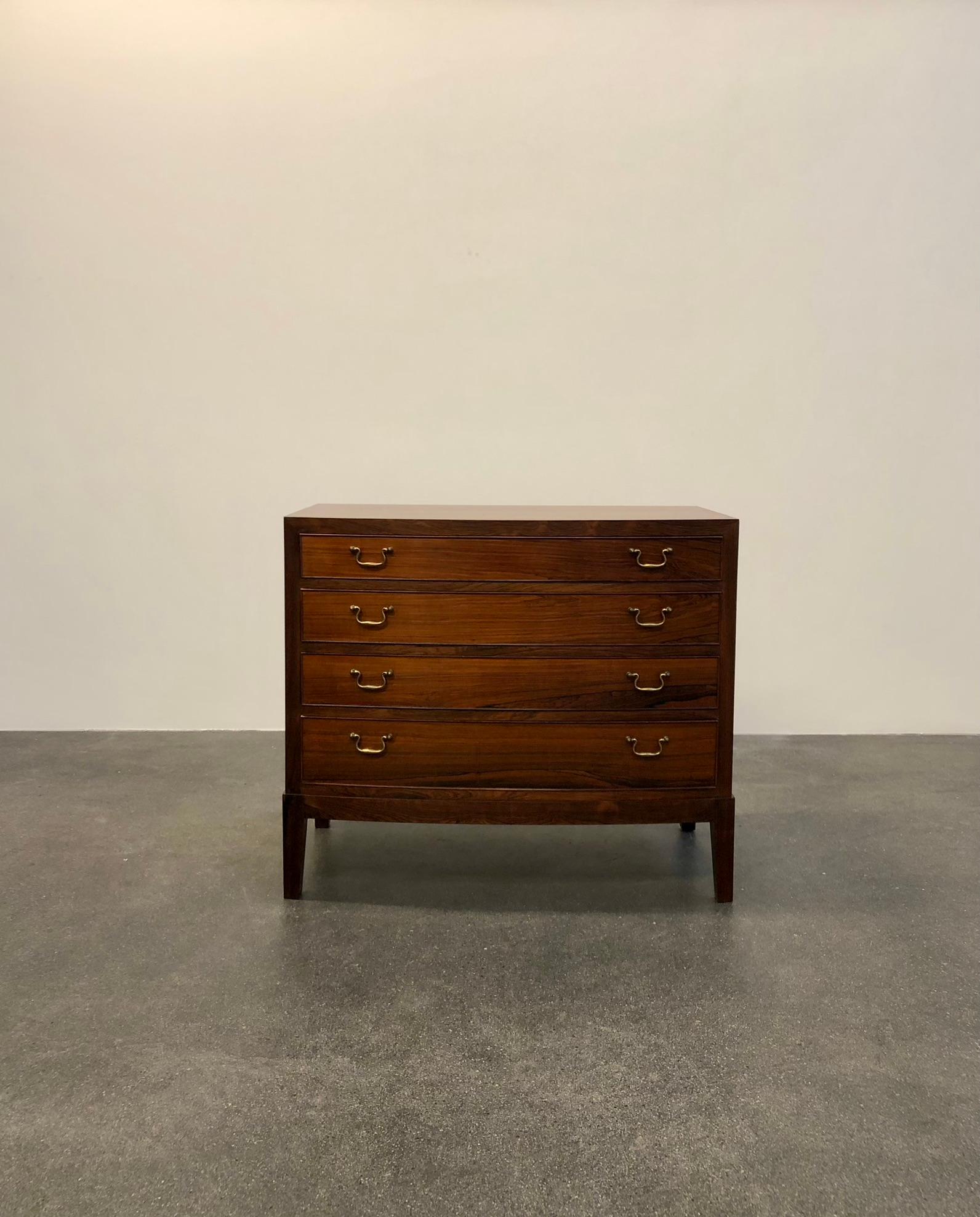 Mid-20th Century Ole Wanscher Chest of Drawers in Rosewood for Cabinetmaker A. J. Iversen For Sale