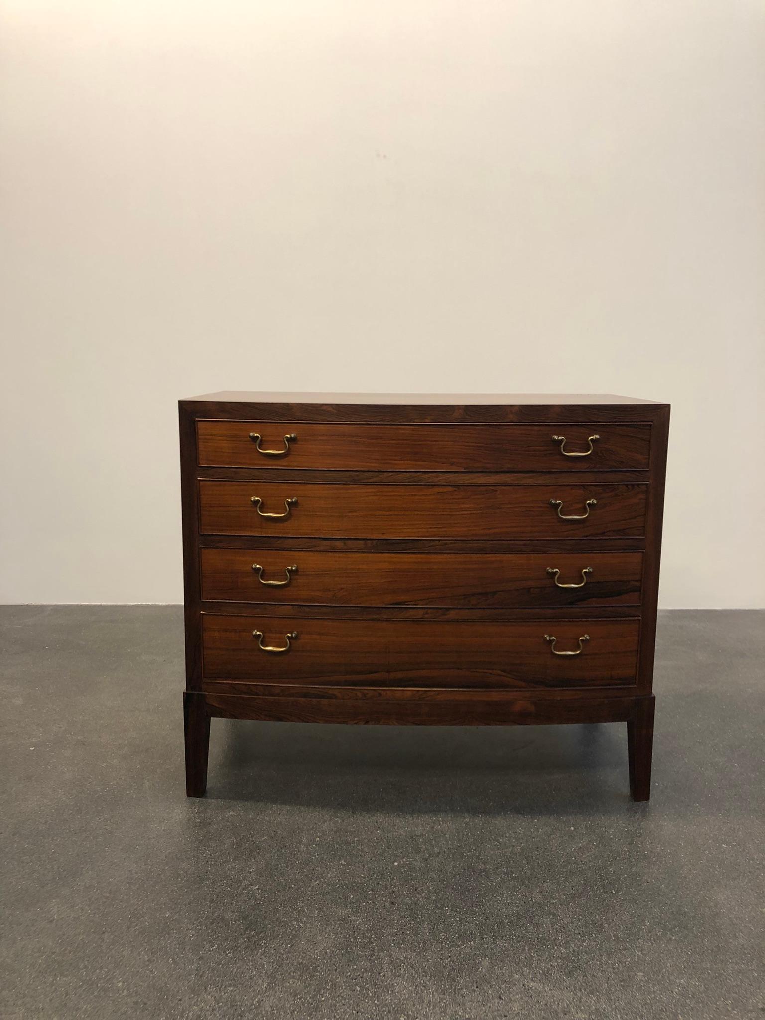 Ole Wanscher Chest of Drawers in Rosewood for Cabinetmaker A. J. Iversen For Sale 1