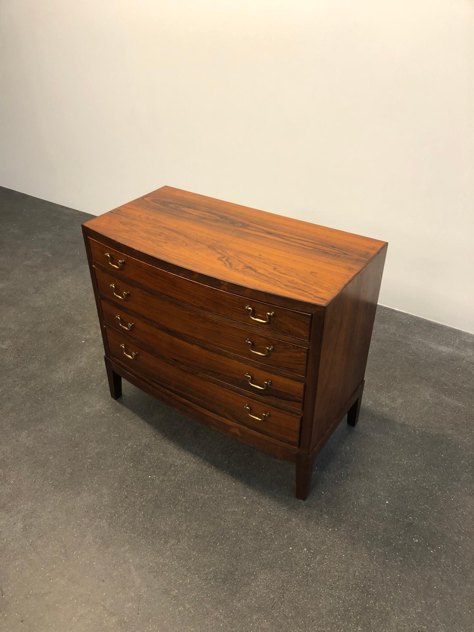 Ole Wanscher Chest of Drawers in Rosewood for Cabinetmaker A. J. Iversen For Sale 3