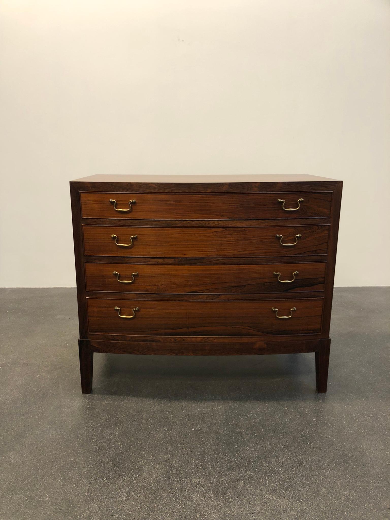 Ole Wanscher Chest of Drawers in Rosewood for Cabinetmaker A. J. Iversen For Sale 4