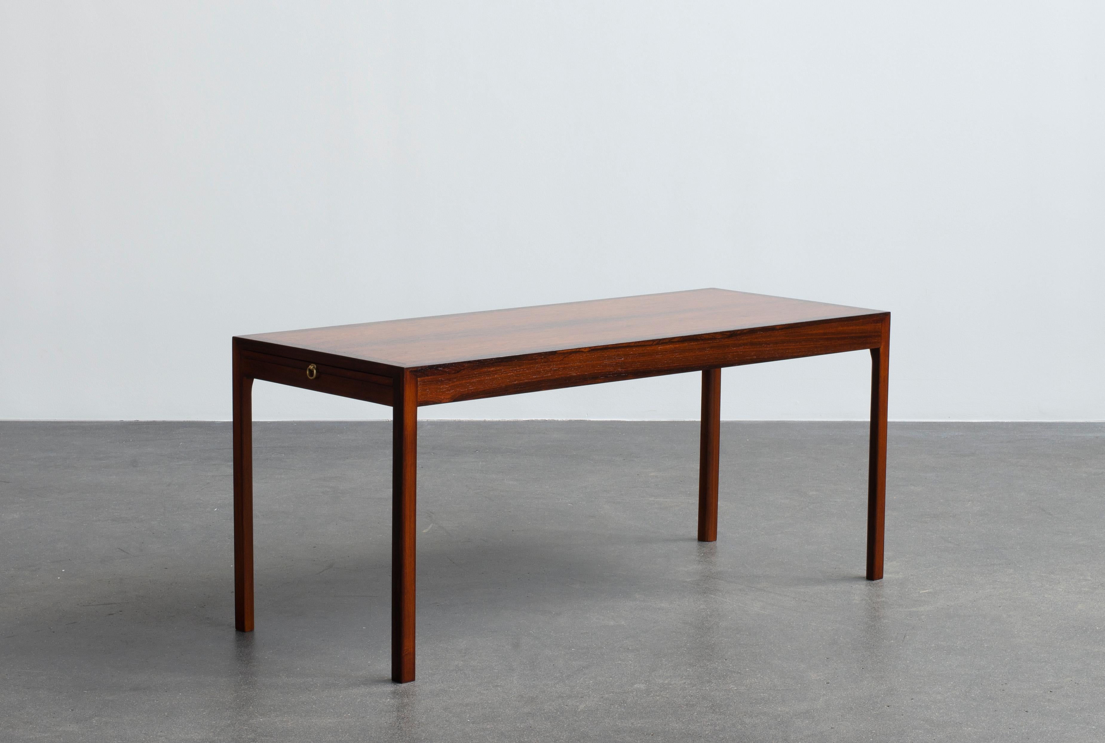 Scandinavian Modern Ole Wanscher Coffee Table in Rosewood for A. J. Iversen For Sale