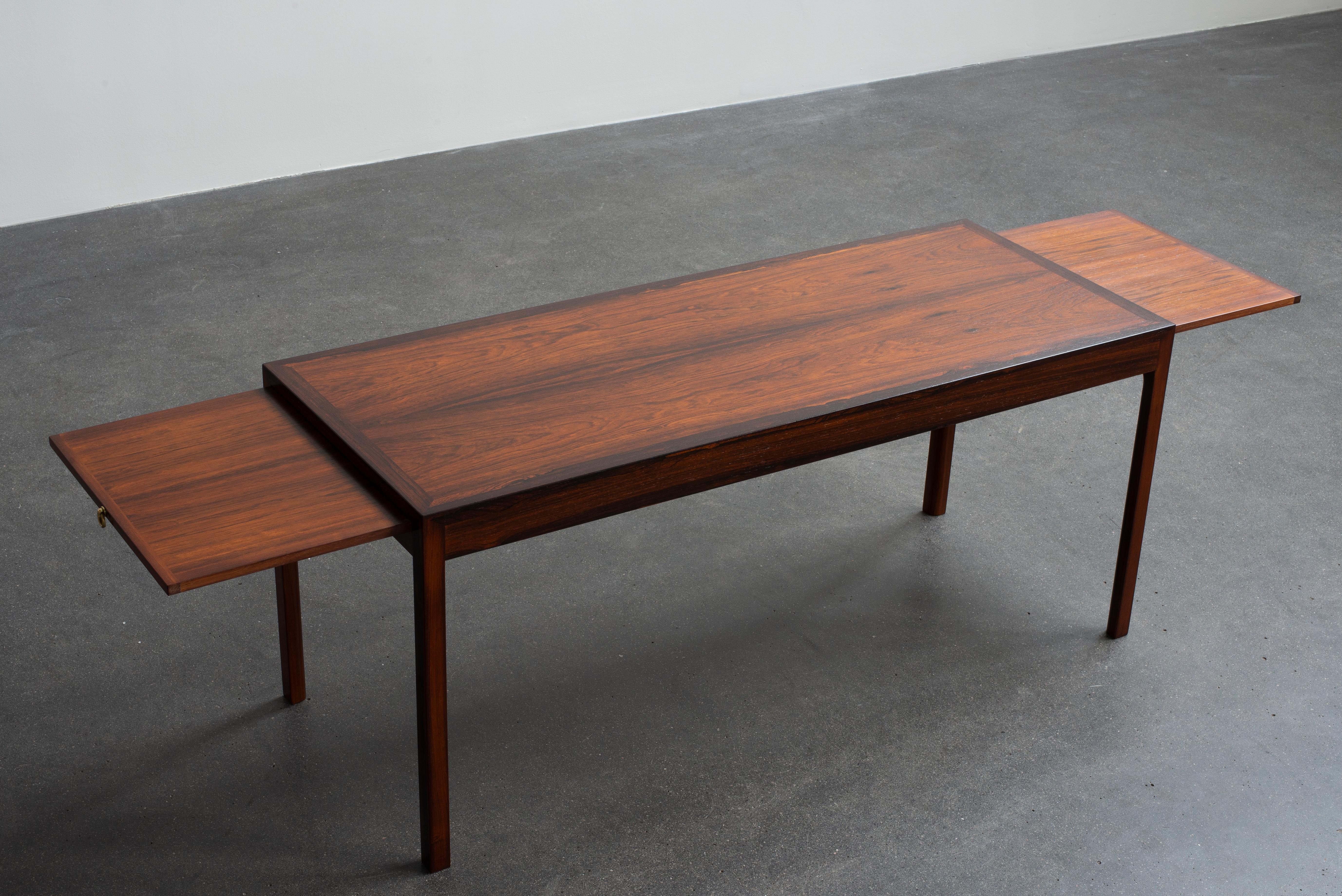 Ole Wanscher Coffee Table in Rosewood for A. J. Iversen In Good Condition For Sale In Copenhagen, DK