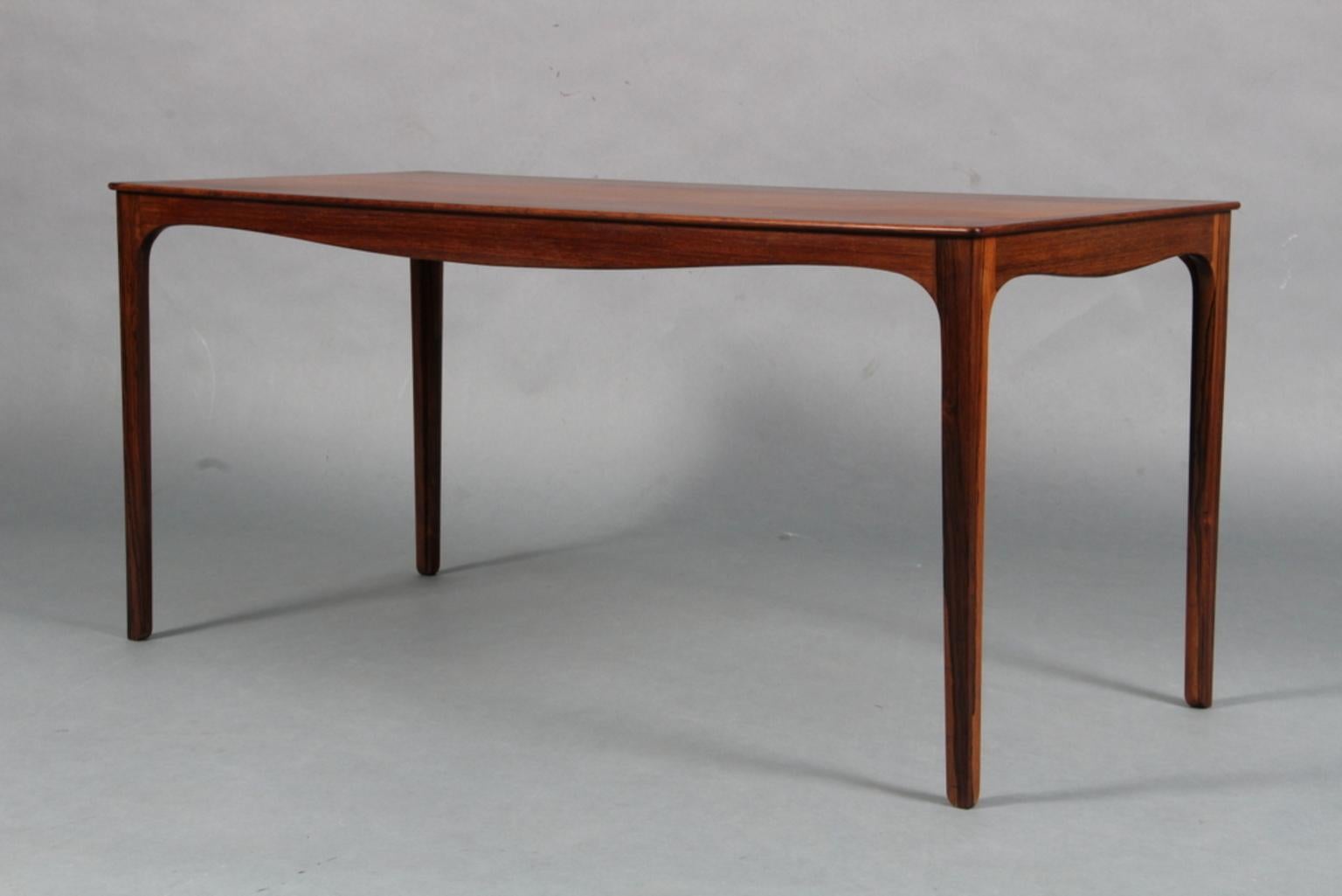 Danish Ole Wanscher Coffee Table in Rosewood, Made by A. J. Iversen