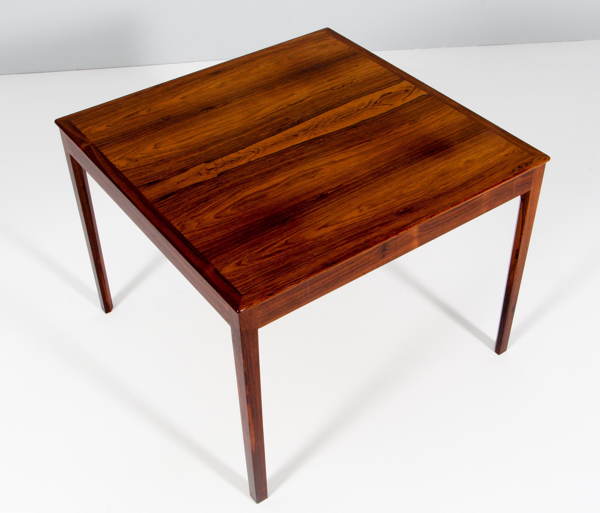 Ole Wanscher coffee table of rosewood.

Made by A. J. Iversen.

 
